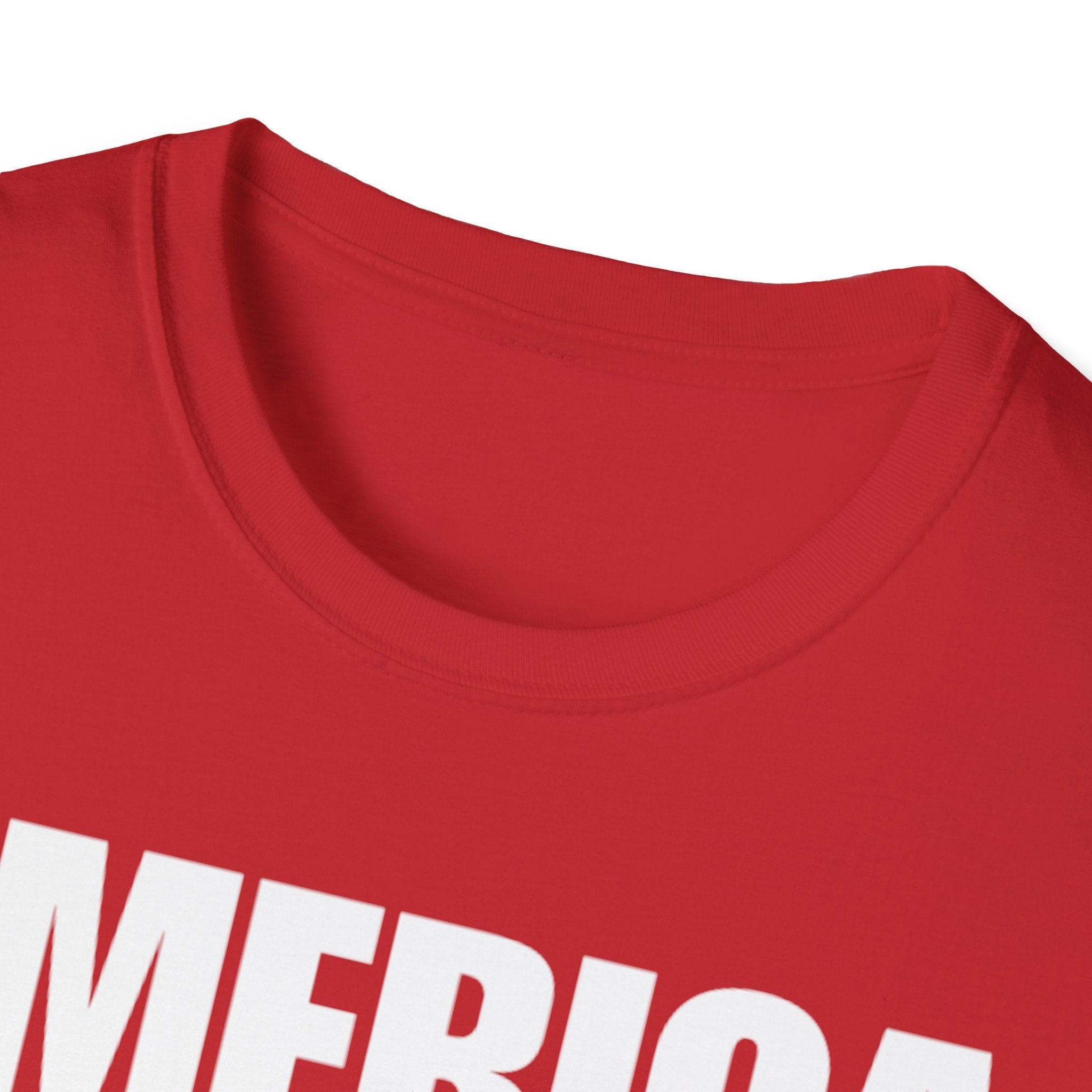 America First (Text Only) Unisex Softstyle T-Shirt