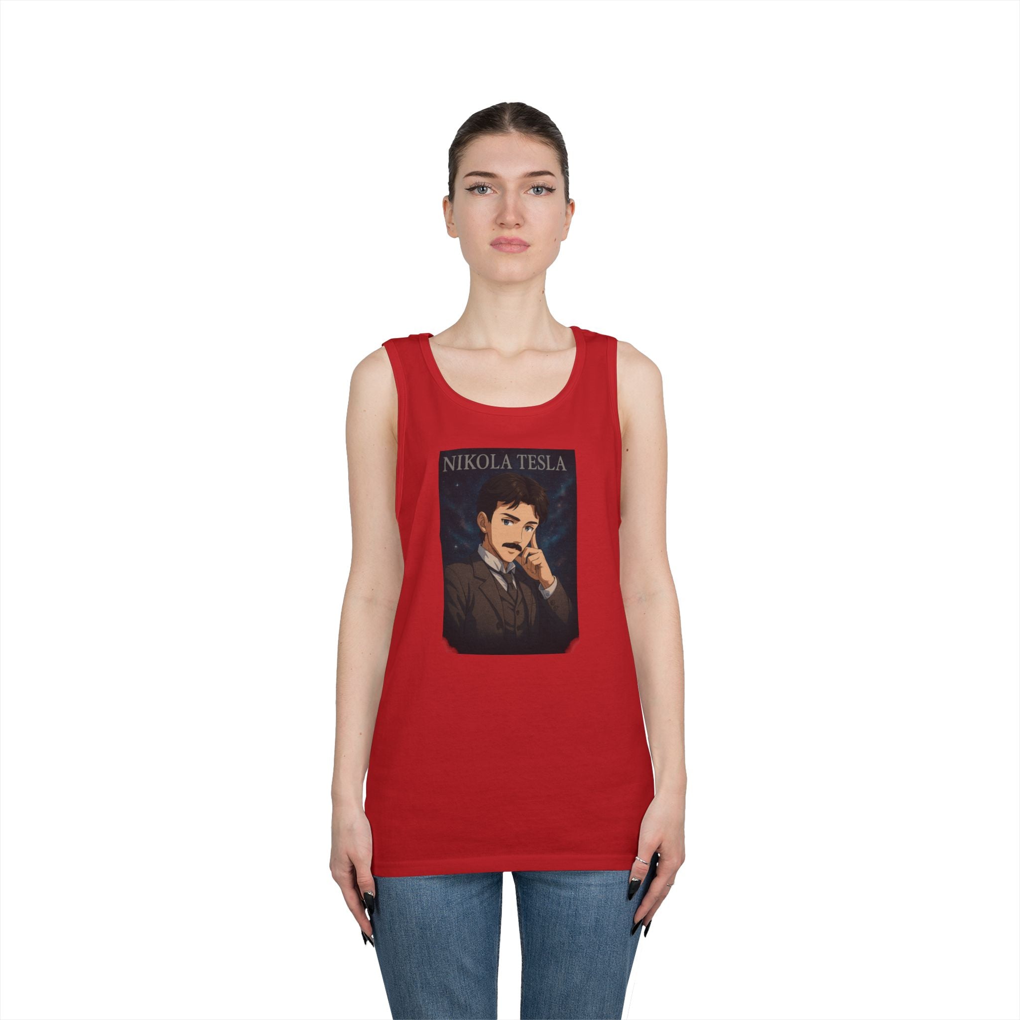 Nikola Tesla Unisex Heavy Cotton Tank Top