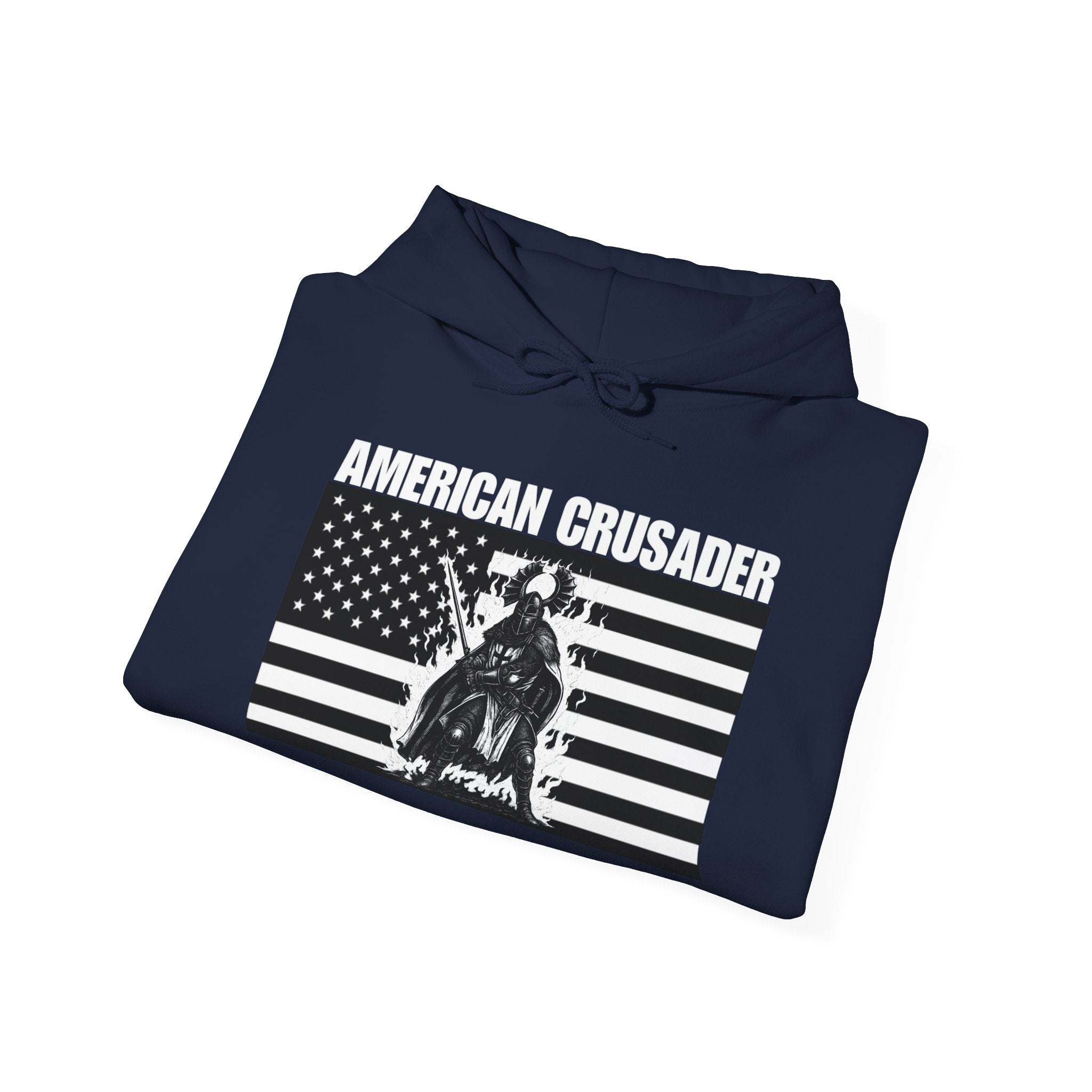 American Crusader Graphic Alt Design Pull Over Hoodie Sweatshirt