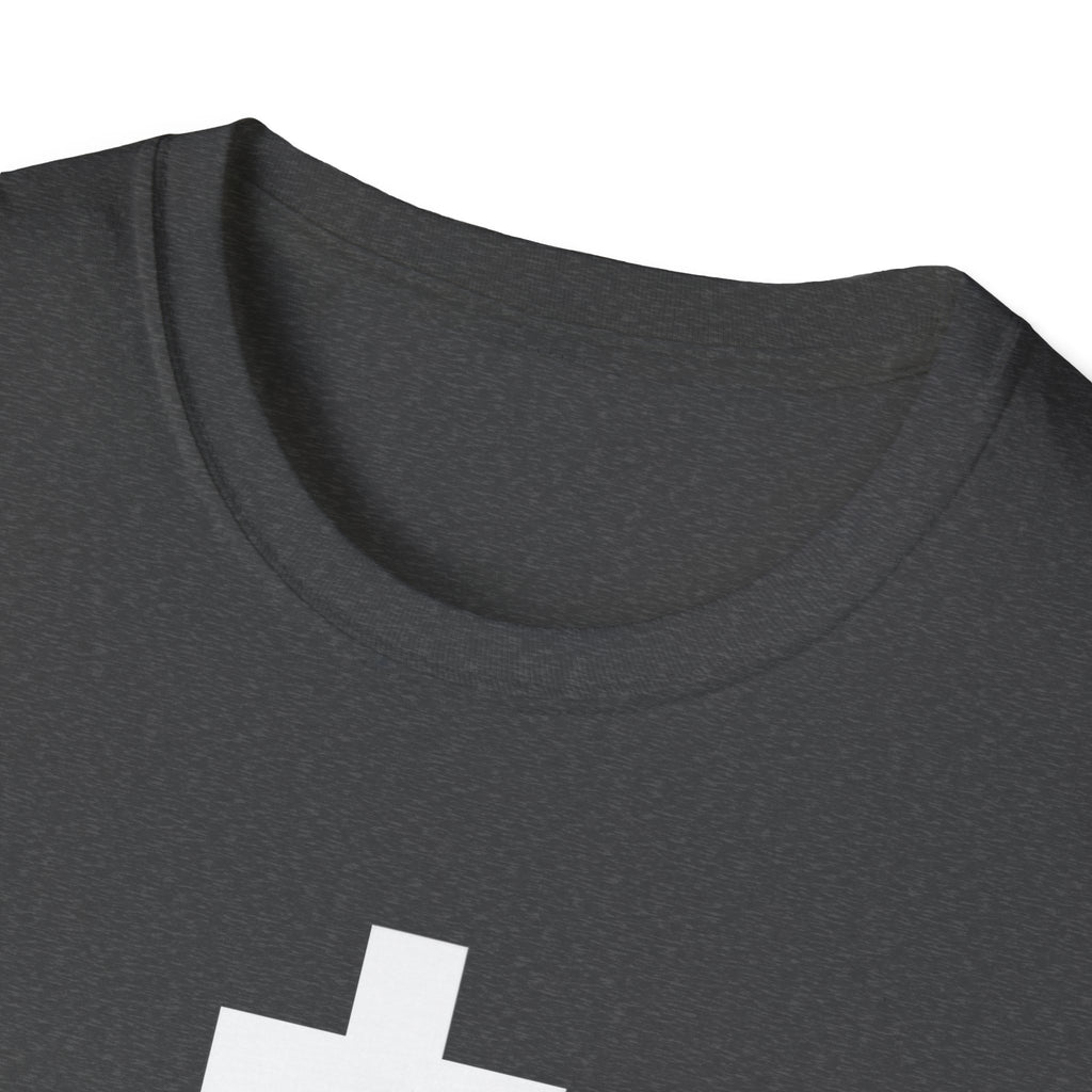 Crucifix White Design Unisex Cotton Softstyle T-Shirt