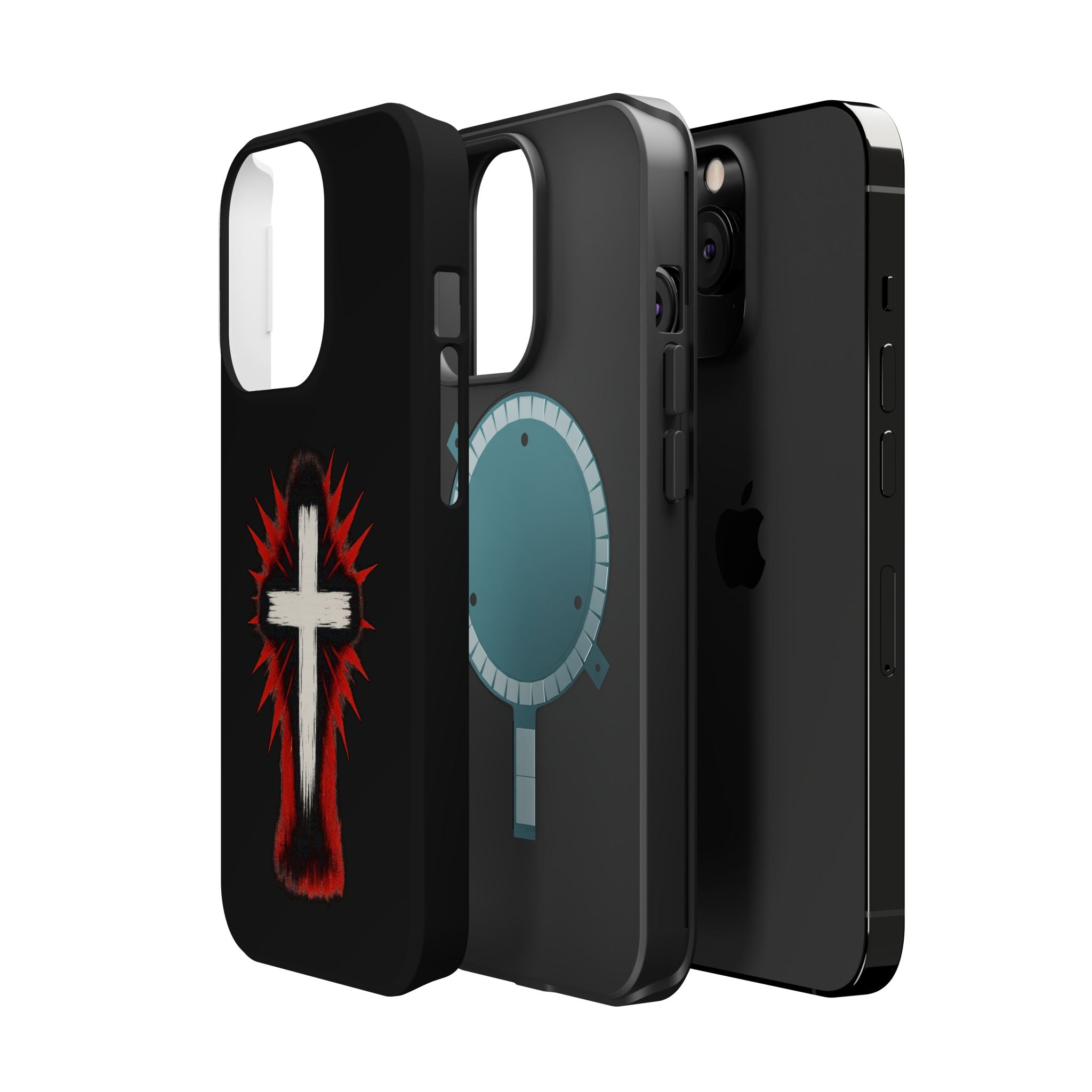 Crucifix Magnetic Impact Resistant Phone Case