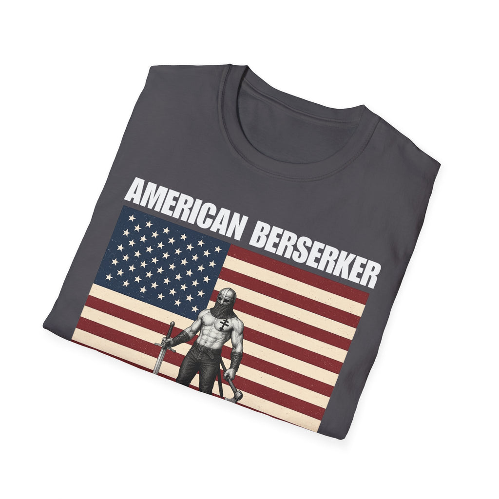 Bold American Berserker Graphic Softstyle Cotton T-Shirt