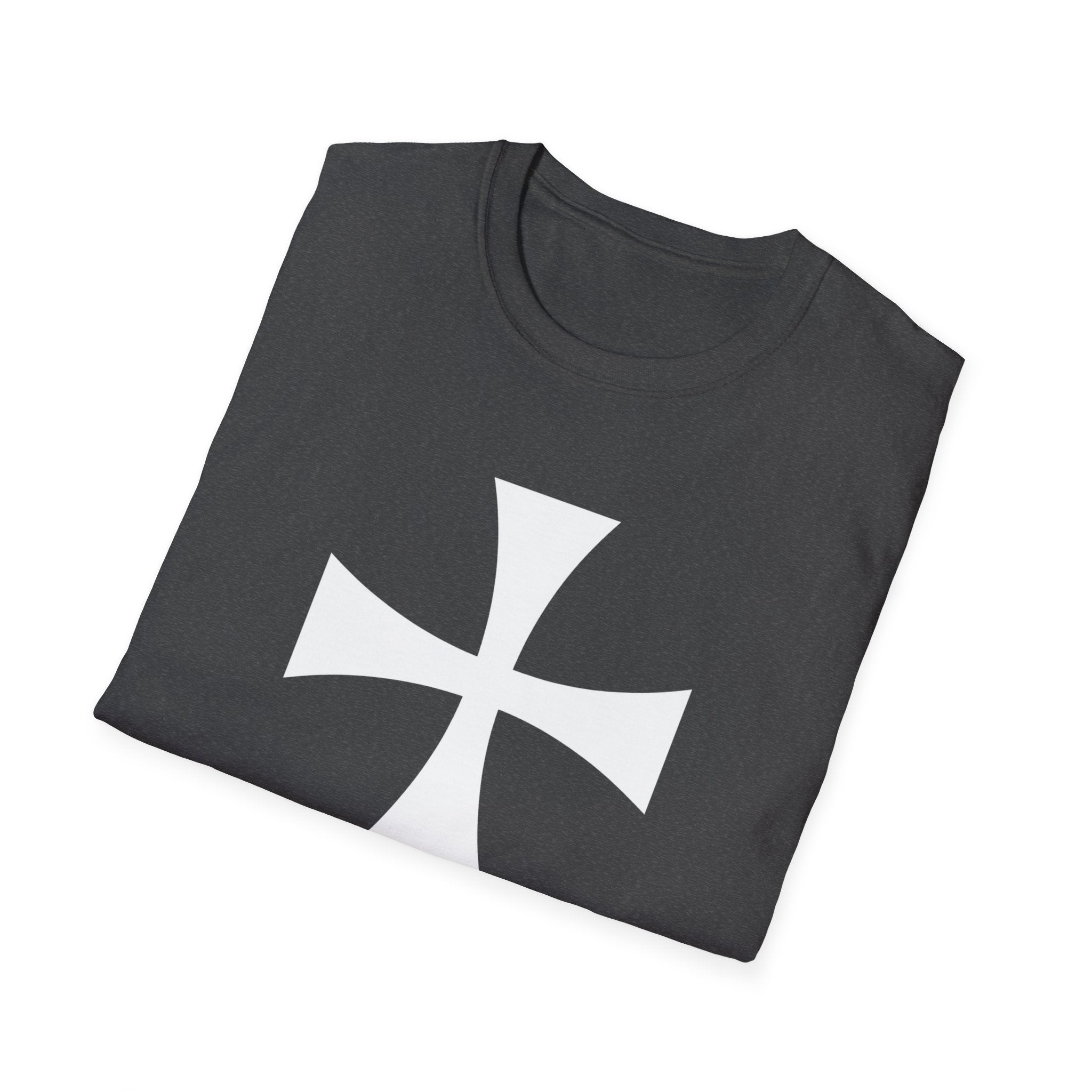 Teutonic Cross White Softstyle Cotton T-Shirt
