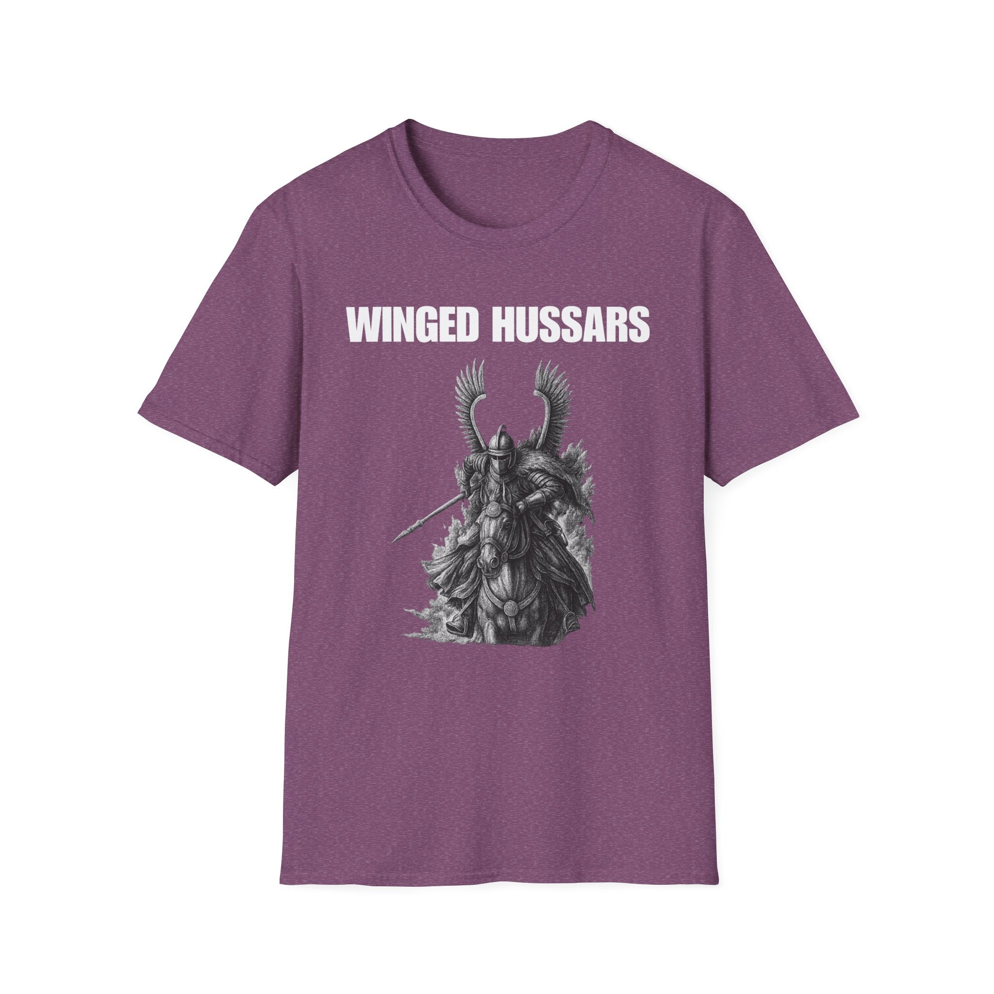 Winged Hussar White Design Softstyle Cotton T-Shirt