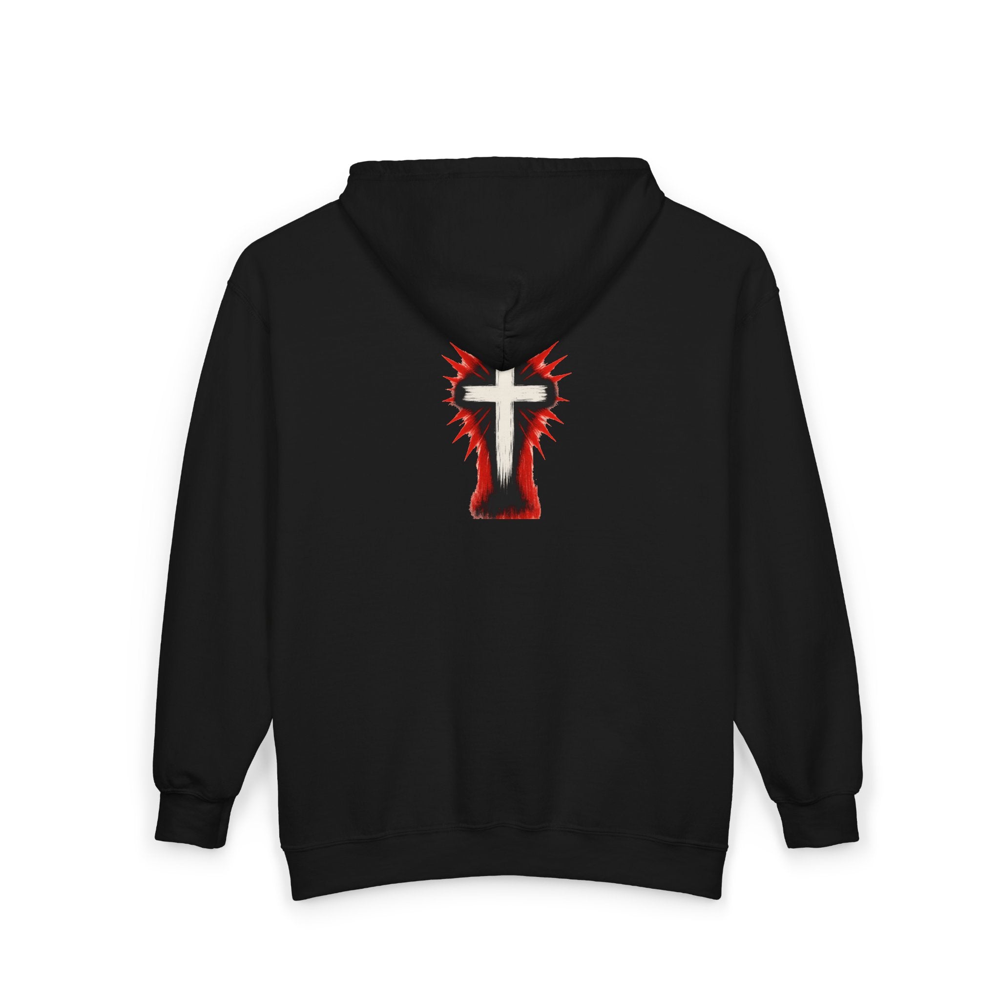 Front and Back Christ is King Zip-Up Hoodie, Christ is King Design Sweatshirt