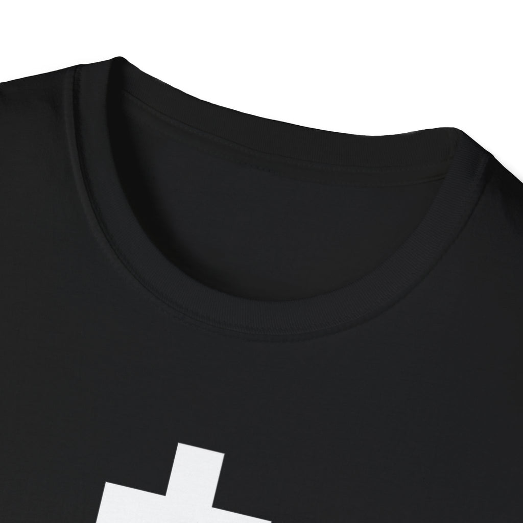 Crucifix White Design Unisex Cotton Softstyle T-Shirt