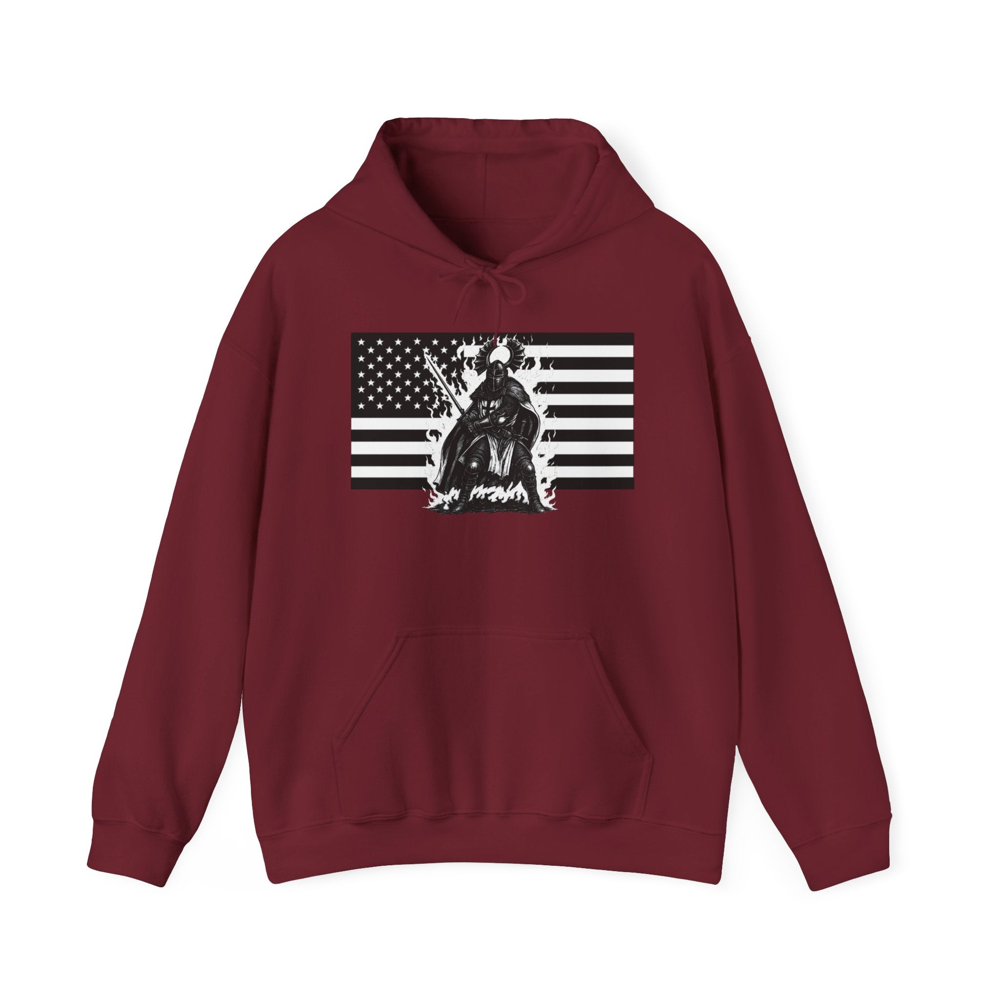 American Crusader Graphic Only Design Pull Over Hoodie Sweatshirt