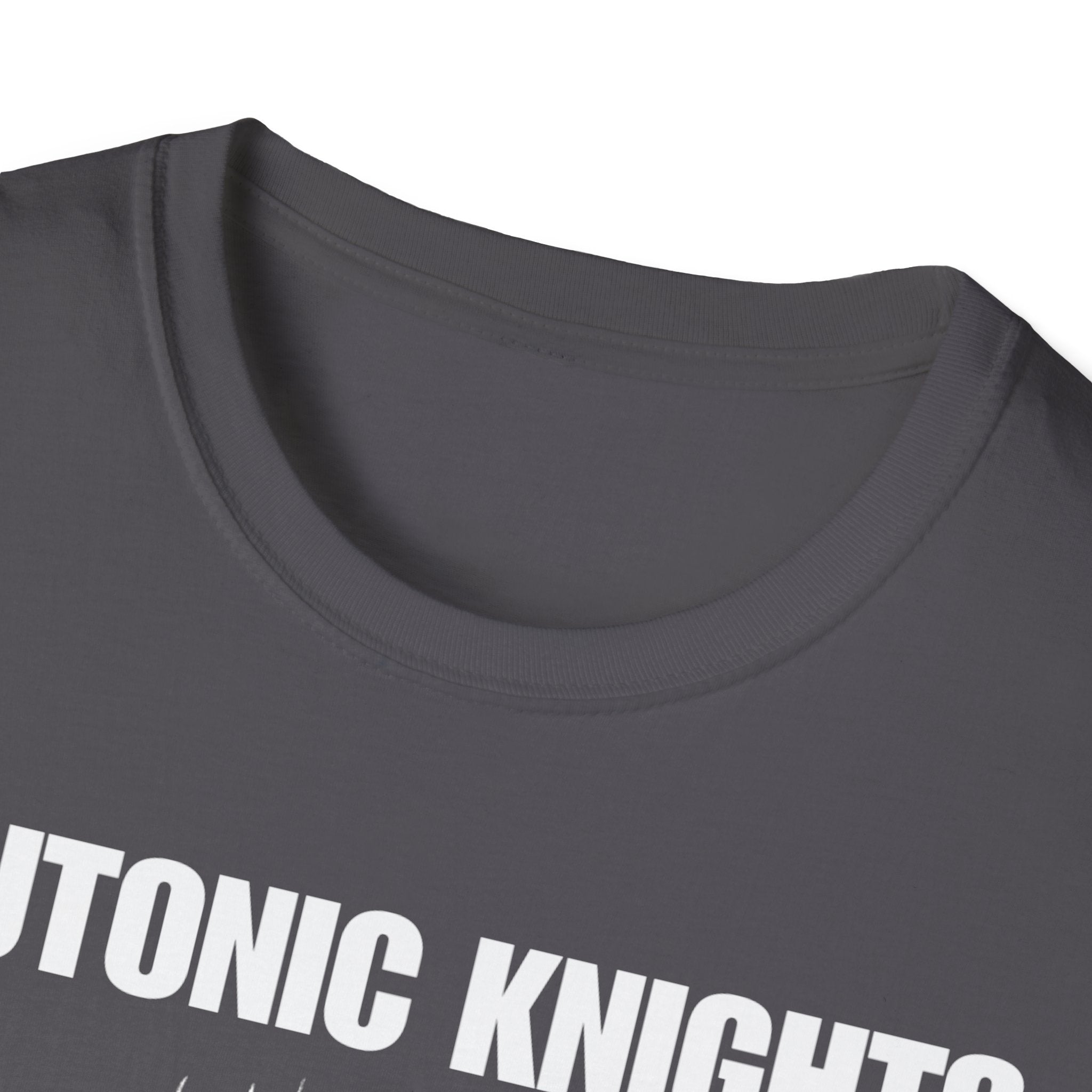 Teutonic Knights Front and Back White Teutonic Cross Graphic Softstyle Cotton Shirt T-Shirt