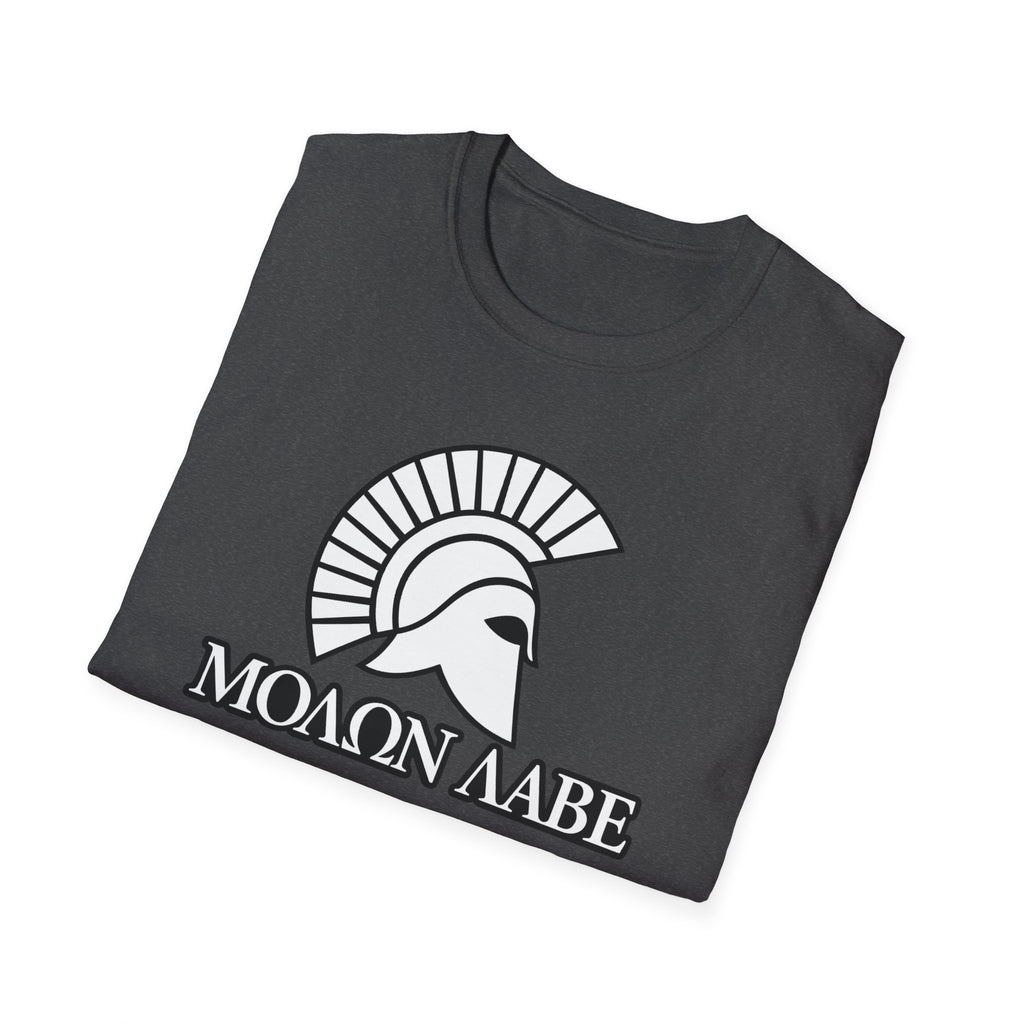 Molon Labe "Come and Take It!" in Greek White Design Softstyle Cotton T-Shirt Softstyle Cotton T-Shirt