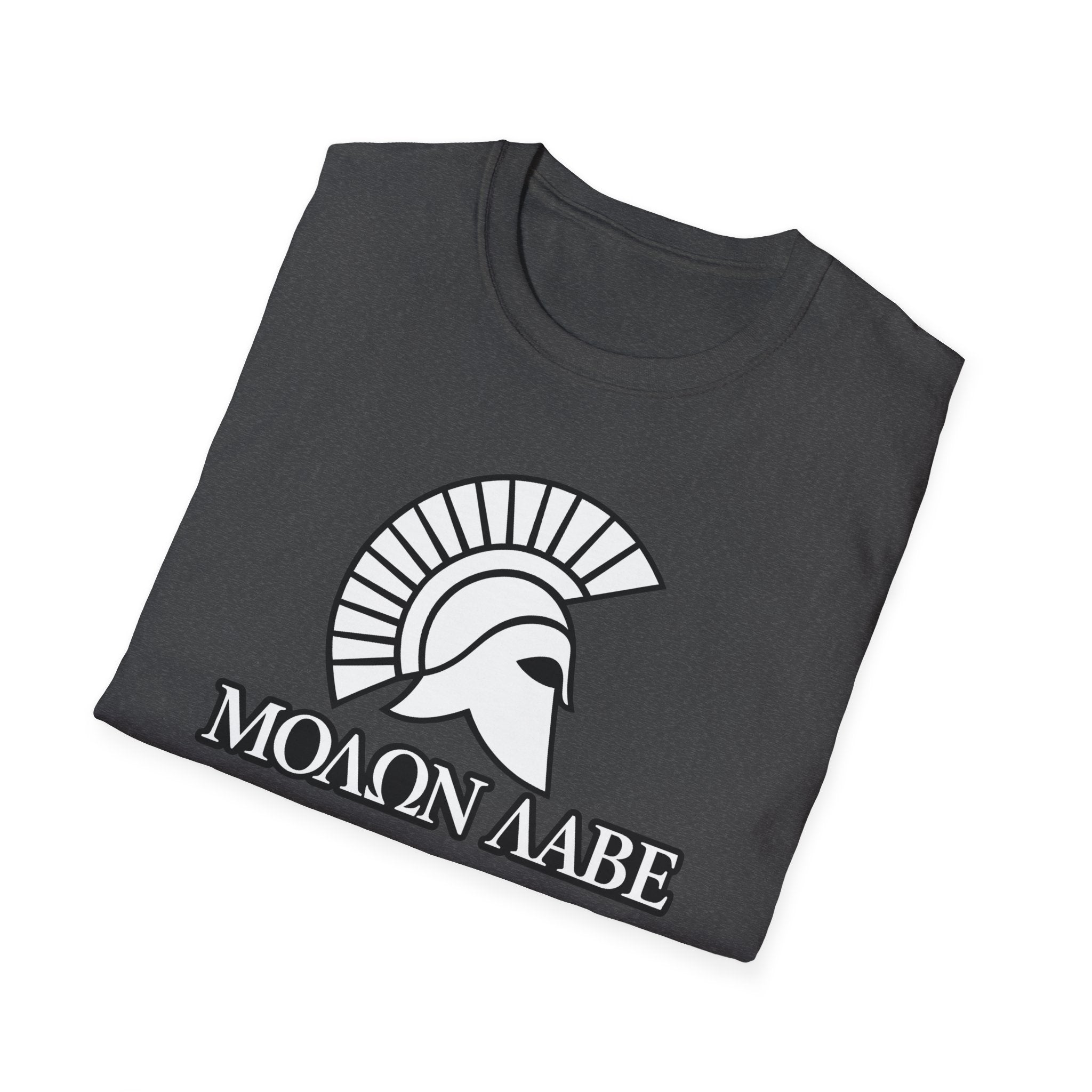 Molon Labe "Come and Take It!" in Greek White Design Softstyle Cotton T-Shirt Softstyle Cotton T-Shirt