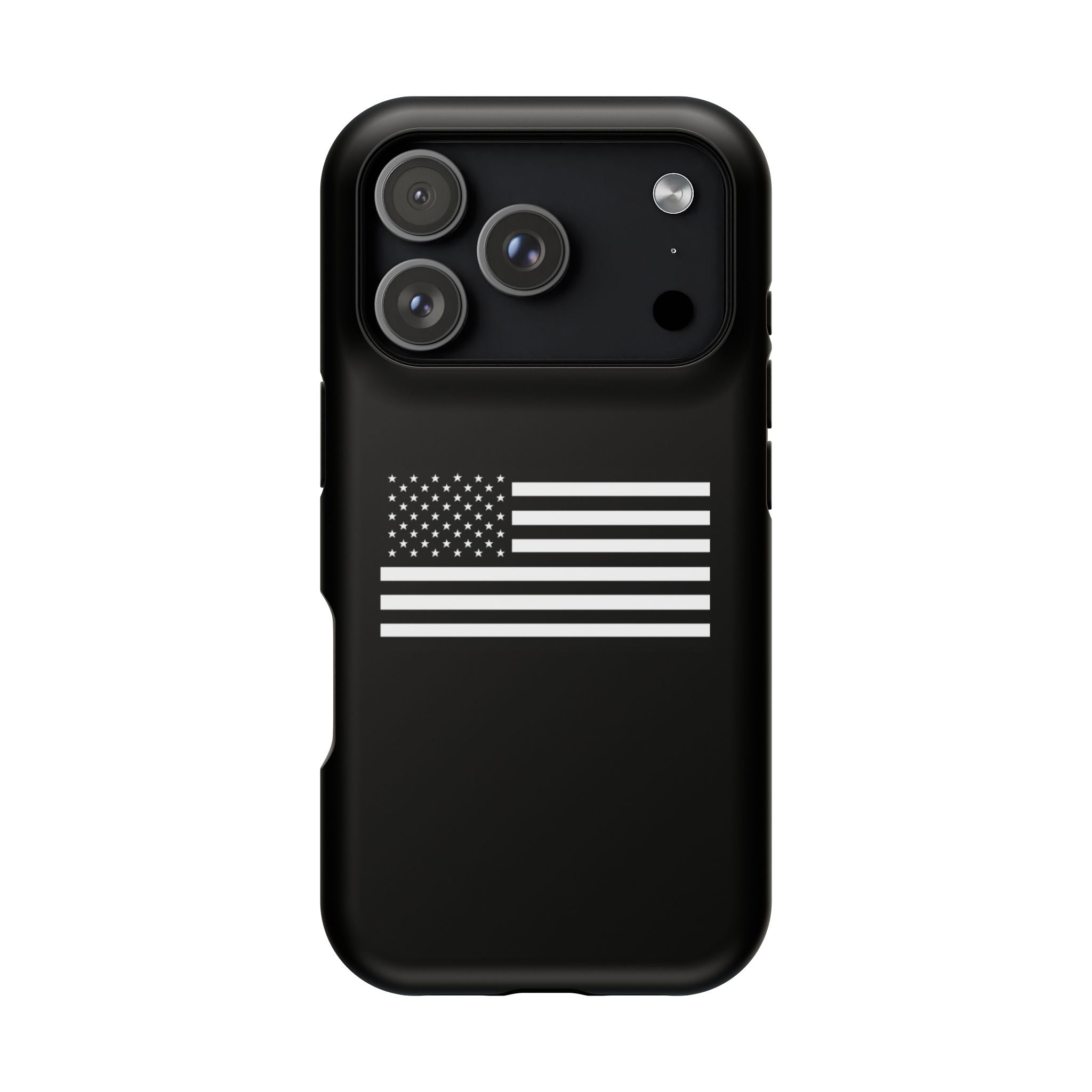 Black and White American Flag Magnetic Impact-Resistant Cases