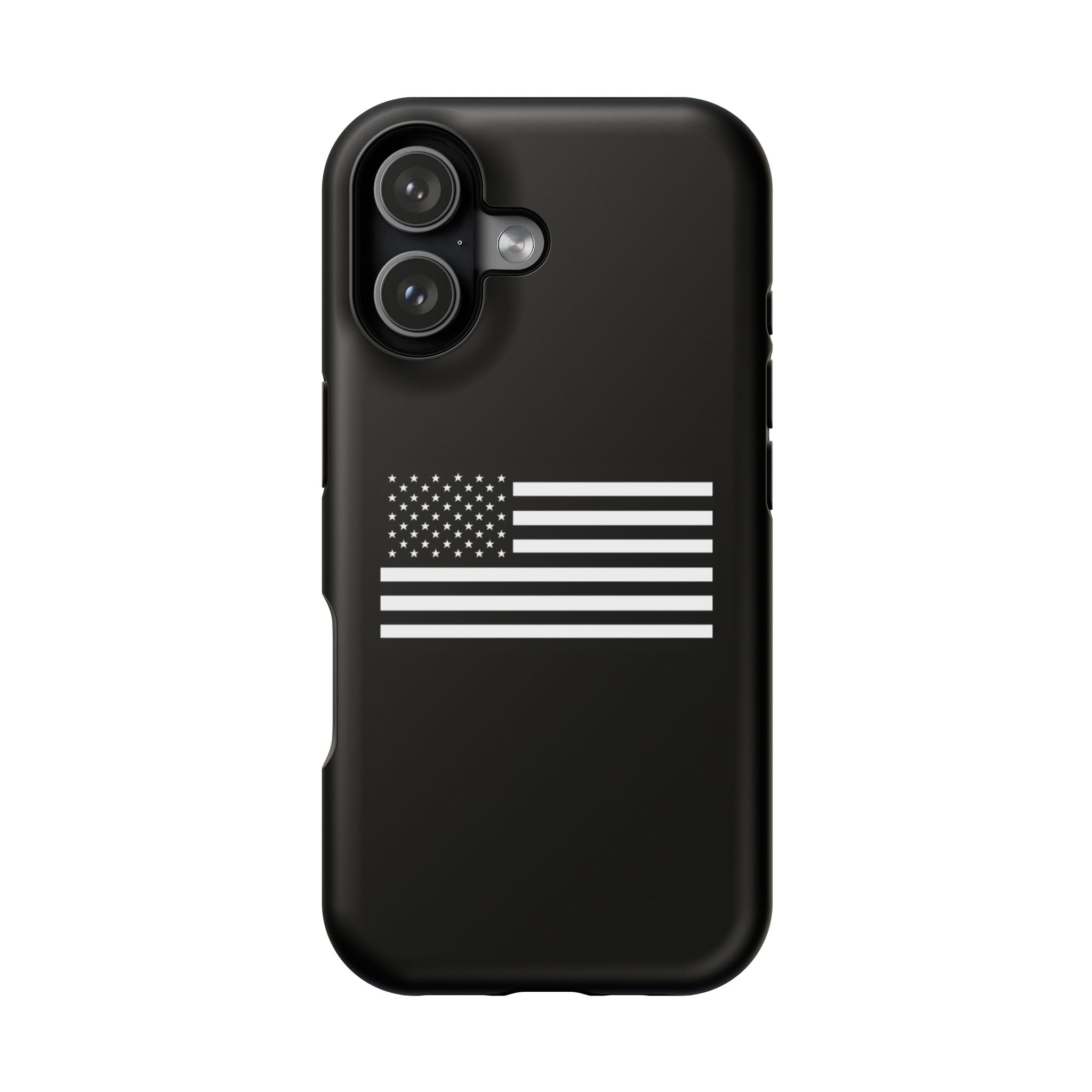 Black and White American Flag Magnetic Impact-Resistant Cases
