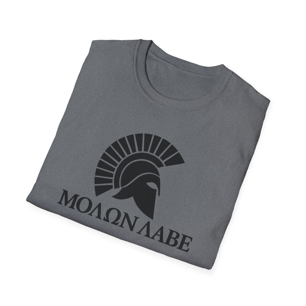 Molon Labe "Come and Take It!" in Greek Black Design Softstyle Cotton T-Shirt Softstyle Cotton T-Shirt