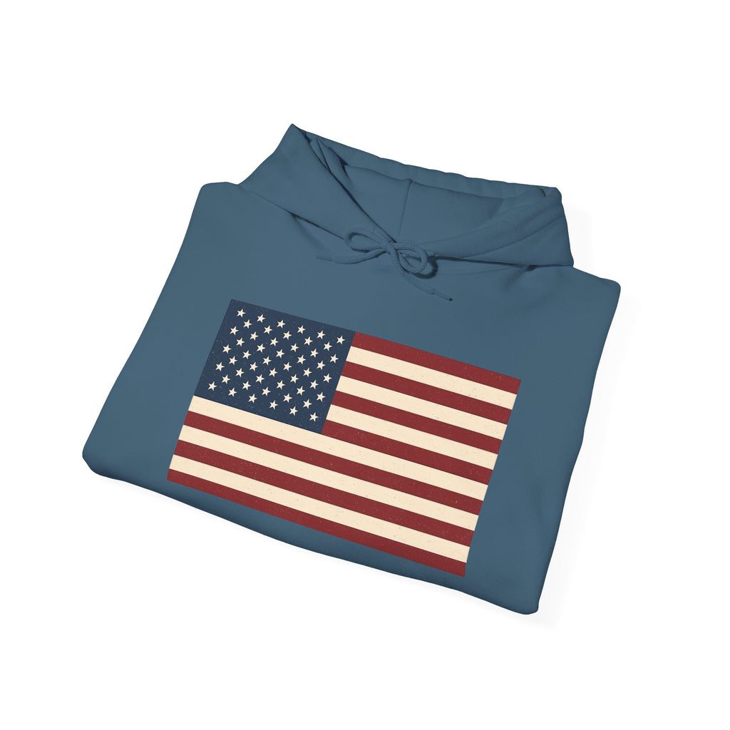 American Flag Pull Over Hoodie Sweatshirt