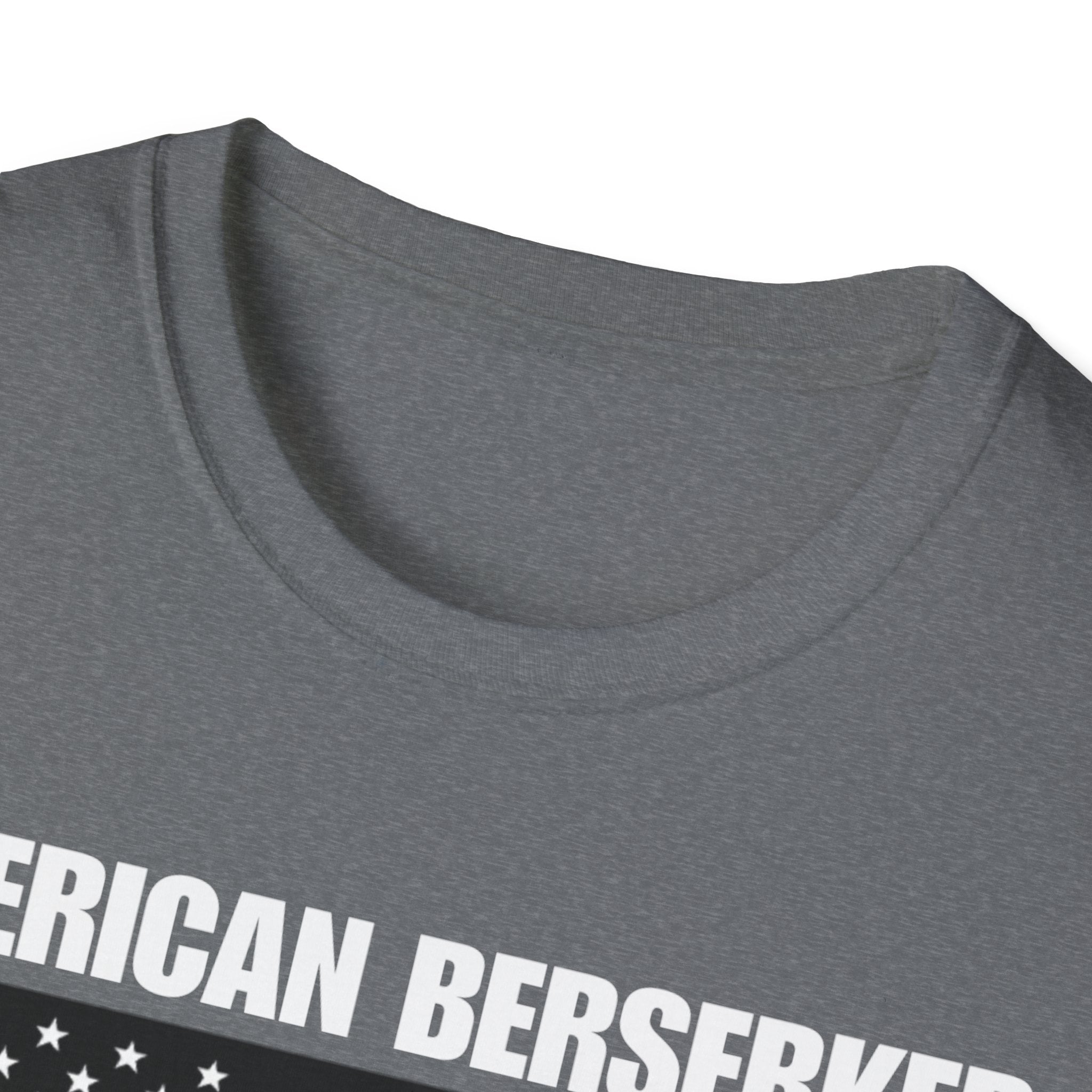 Bold American Berserker Black and White Softstyle T-Shirt