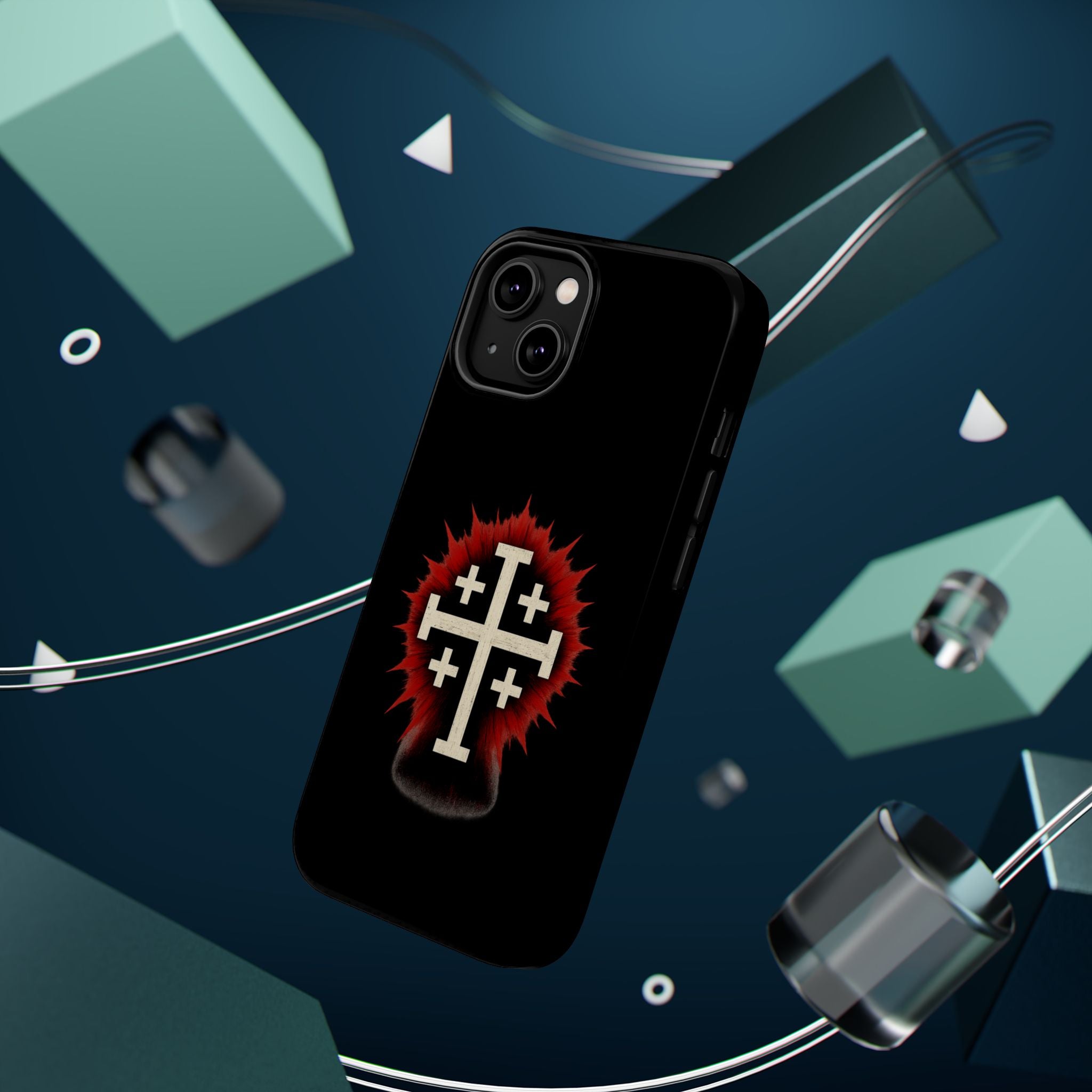 Cross Graphic Impact-Resistant Magnetic Phone Case