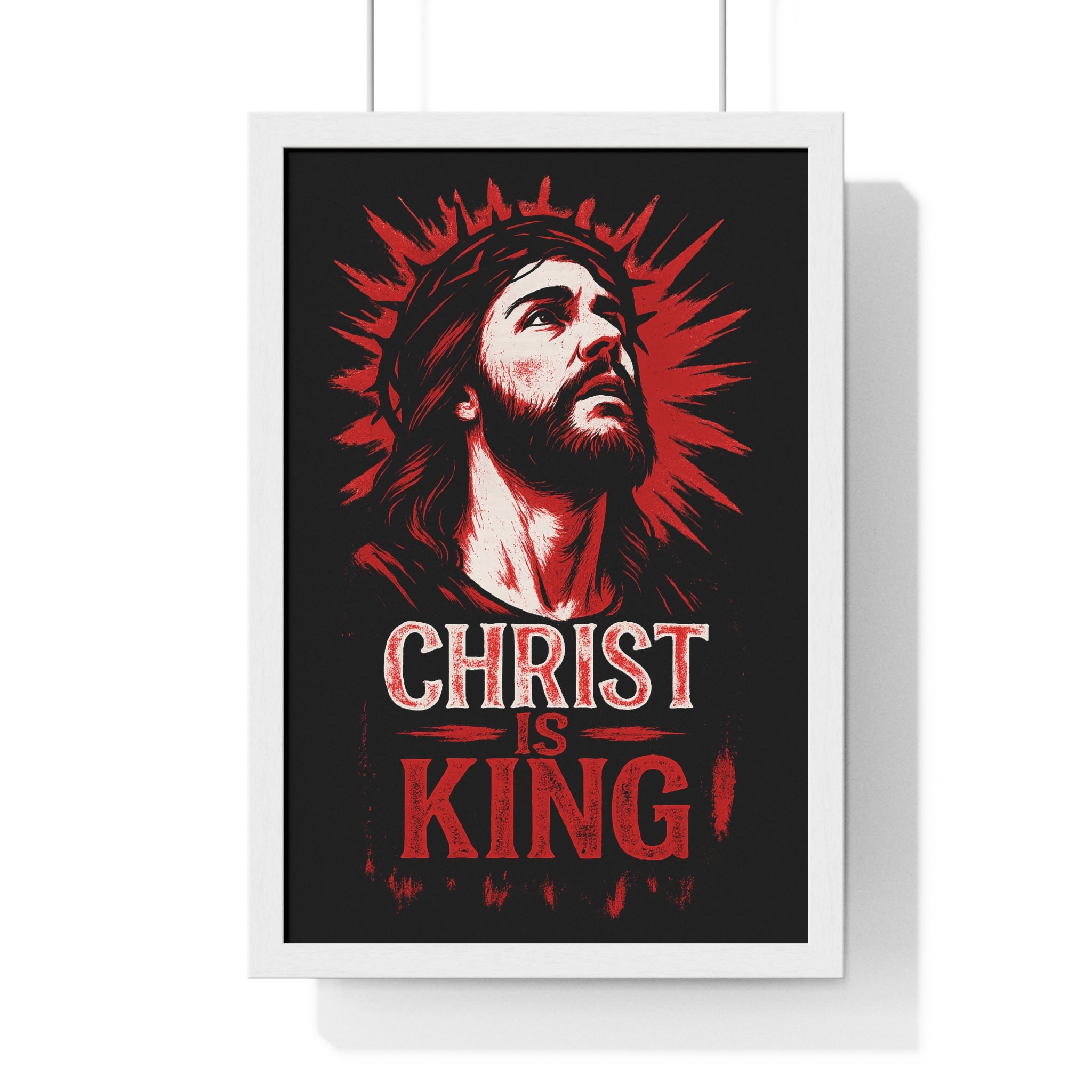 Christ is King Vertical Framed Poster, Christian Art