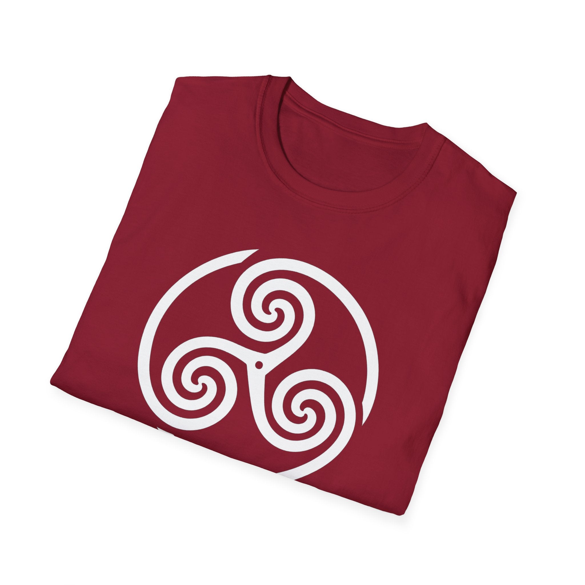Celtic Spiral Triskele Symbol Alt Design White Unisex Tank Top