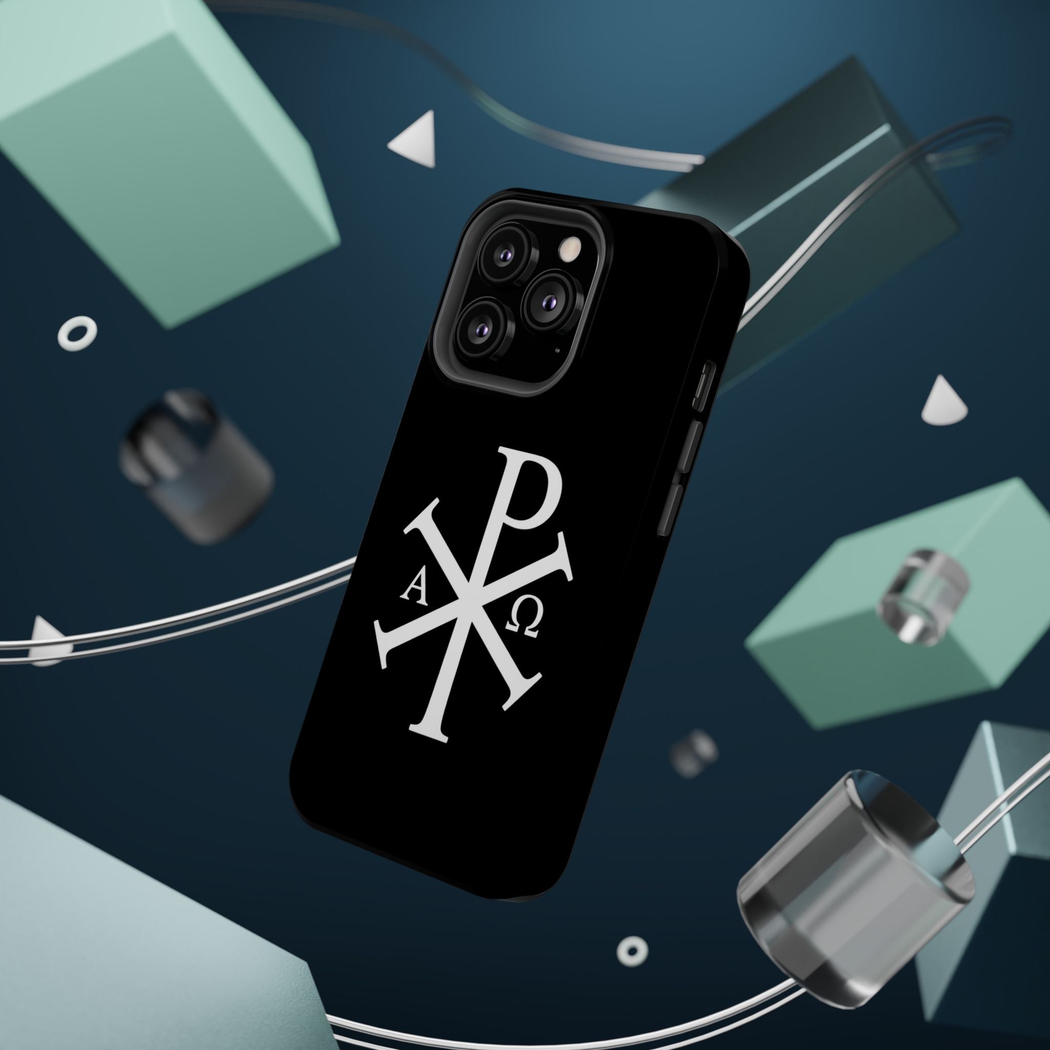 Pi Chi Rho White Design Magnetic Impact-Resistant Cases