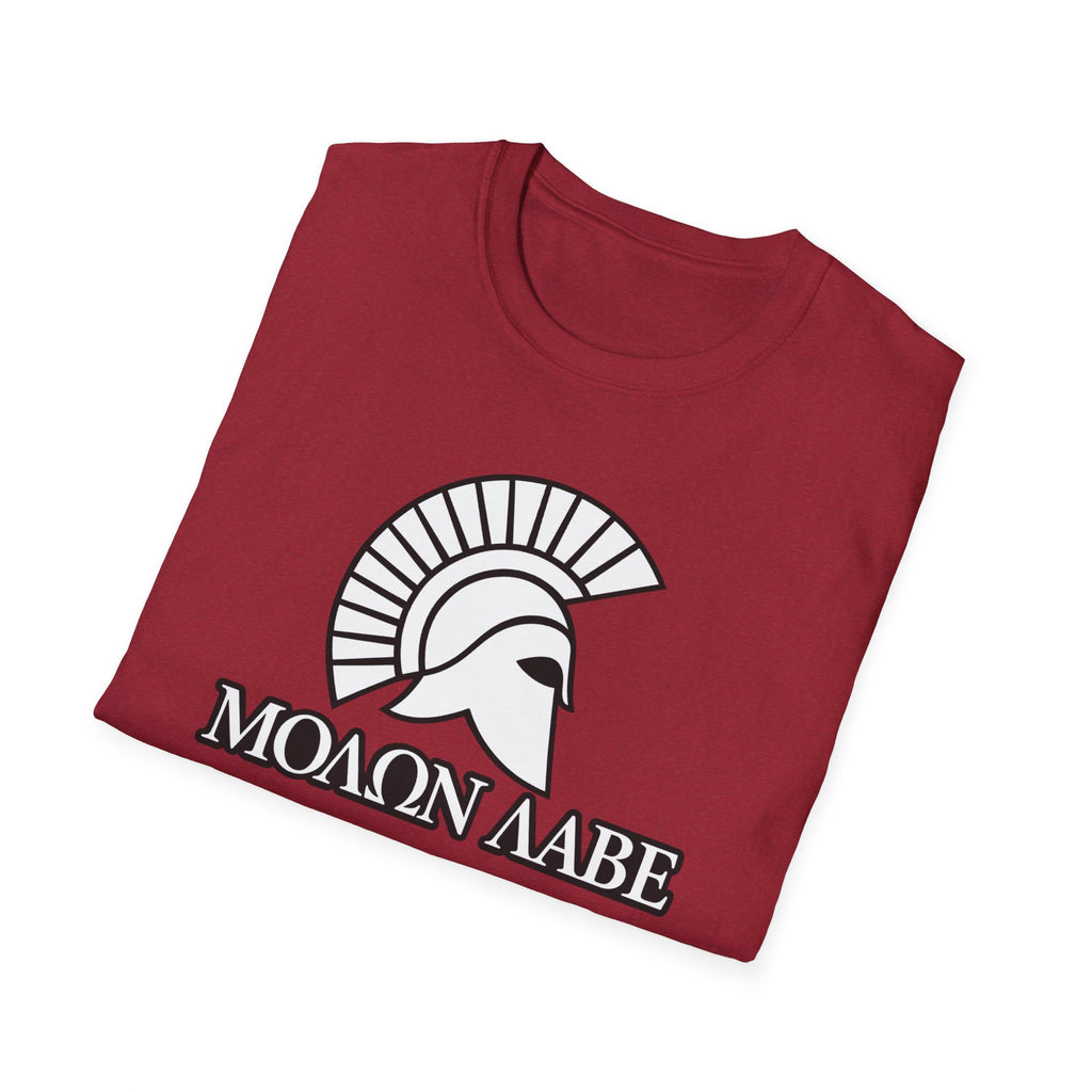 Molon Labe "Come and Take It!" in Greek White Design Softstyle Cotton T-Shirt Softstyle Cotton T-Shirt