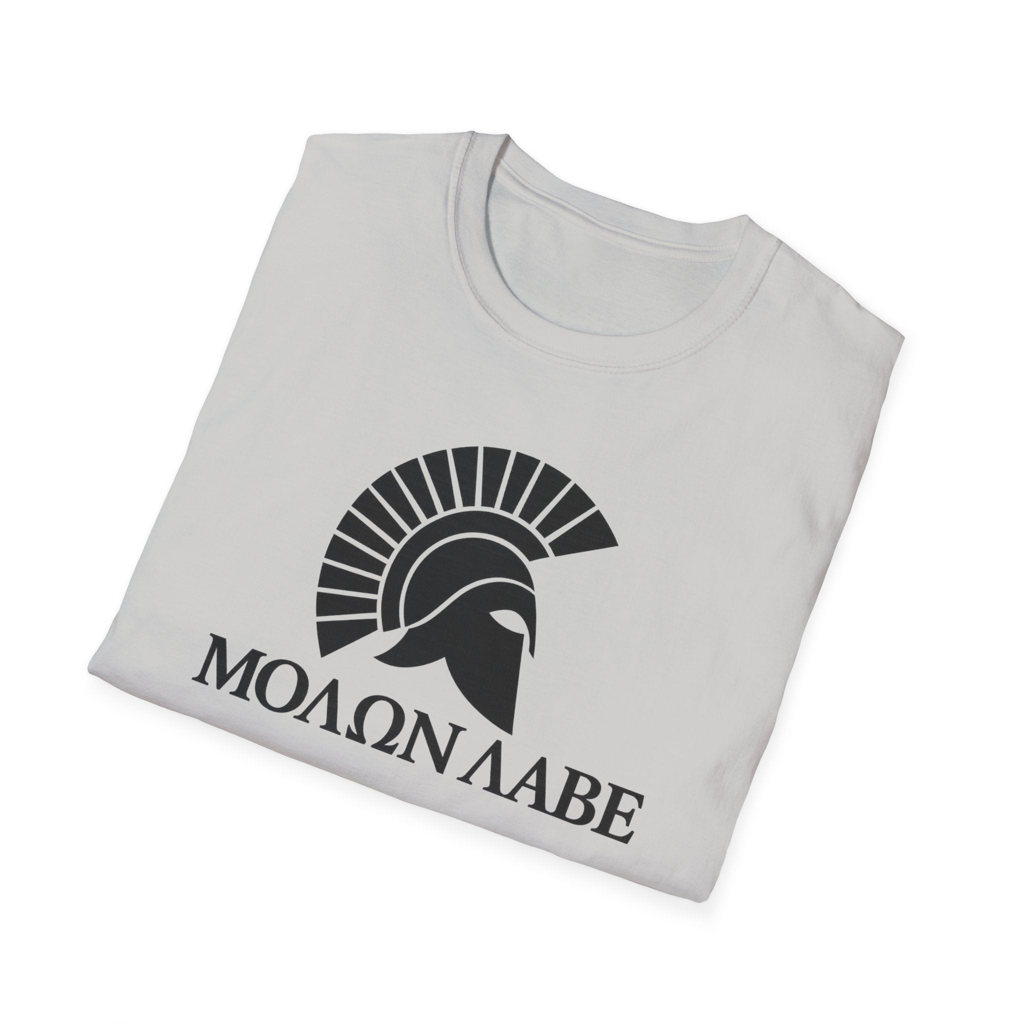 Molon Labe "Come and Take It!" in Greek Black Design Softstyle Cotton T-Shirt Softstyle Cotton T-Shirt