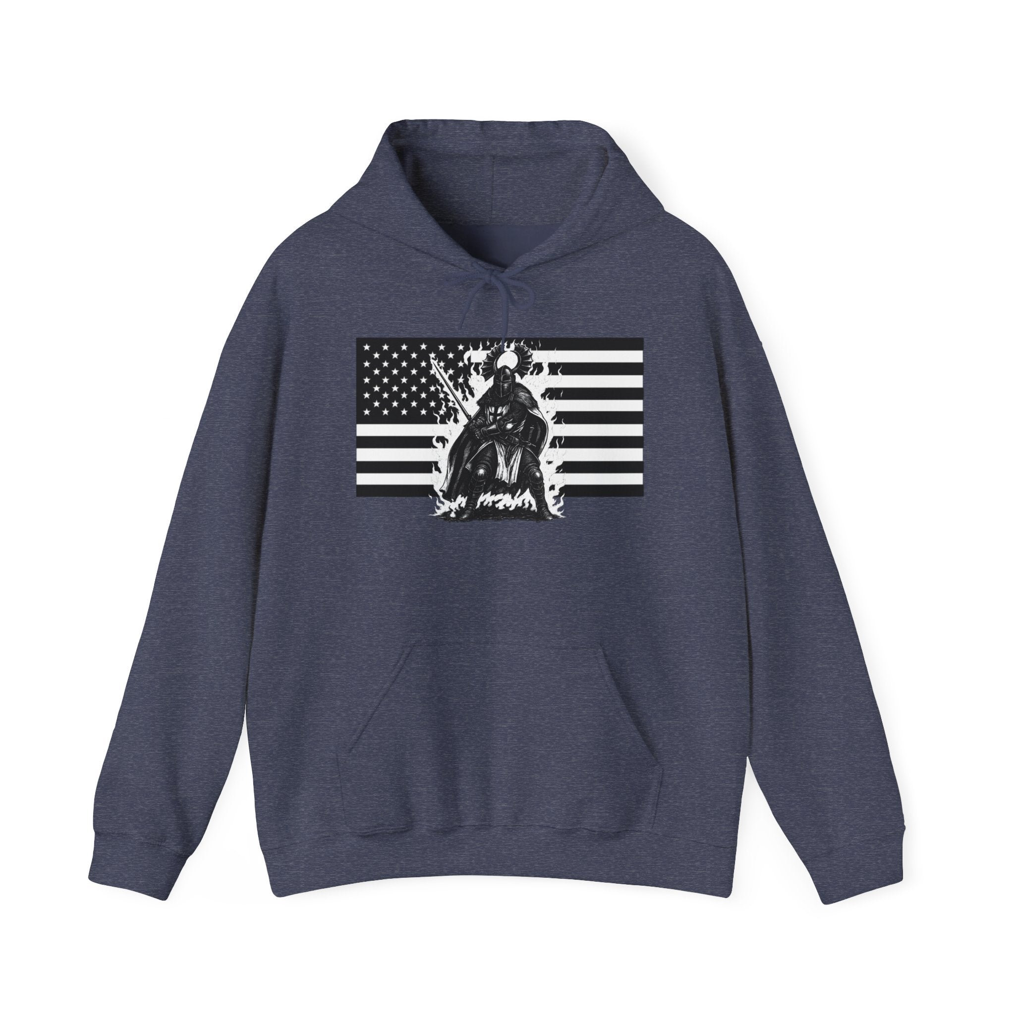 American Crusader Graphic Only Design Pull Over Hoodie Sweatshirt
