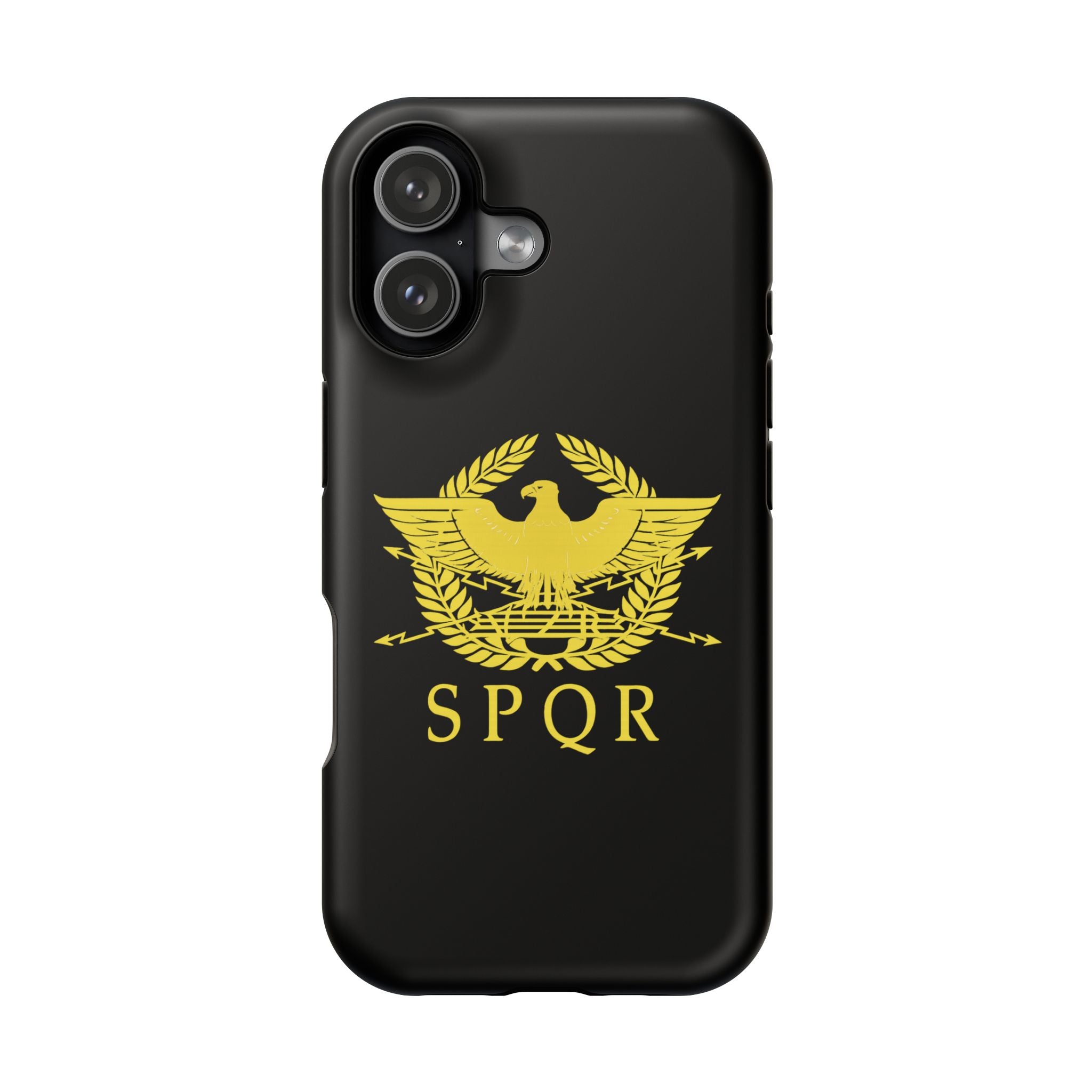 SPQR Gold Roman Eagle Symbol Black iPhone Magnetic Impact-Resistant Cases