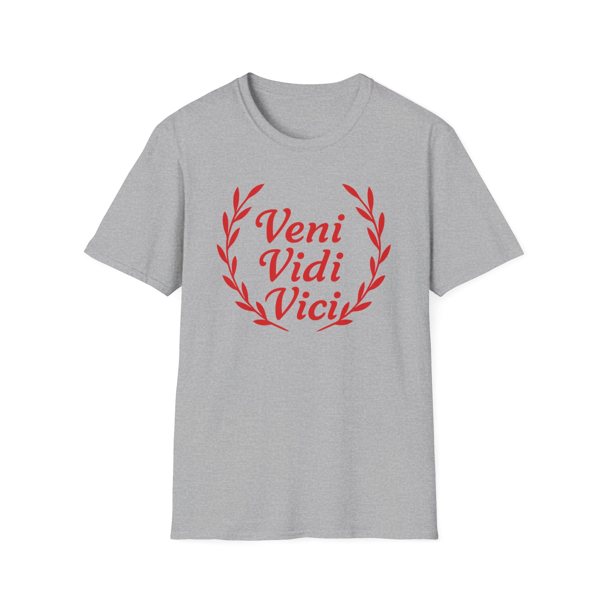 Veni Vidi Vici Light Red Design Softstyle Cotton T-Shirt