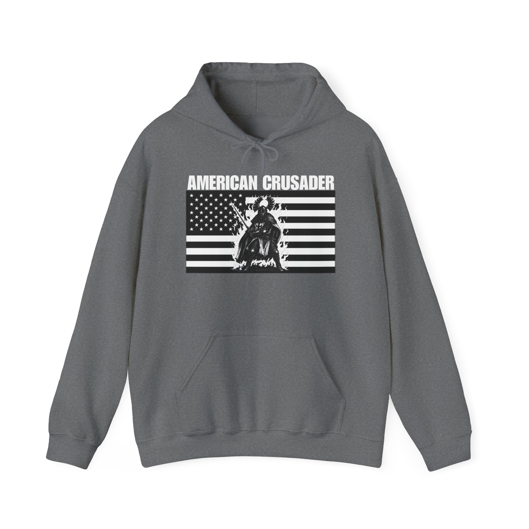 American Crusader Graphic Alt Design Pull Over Hoodie Sweatshirt