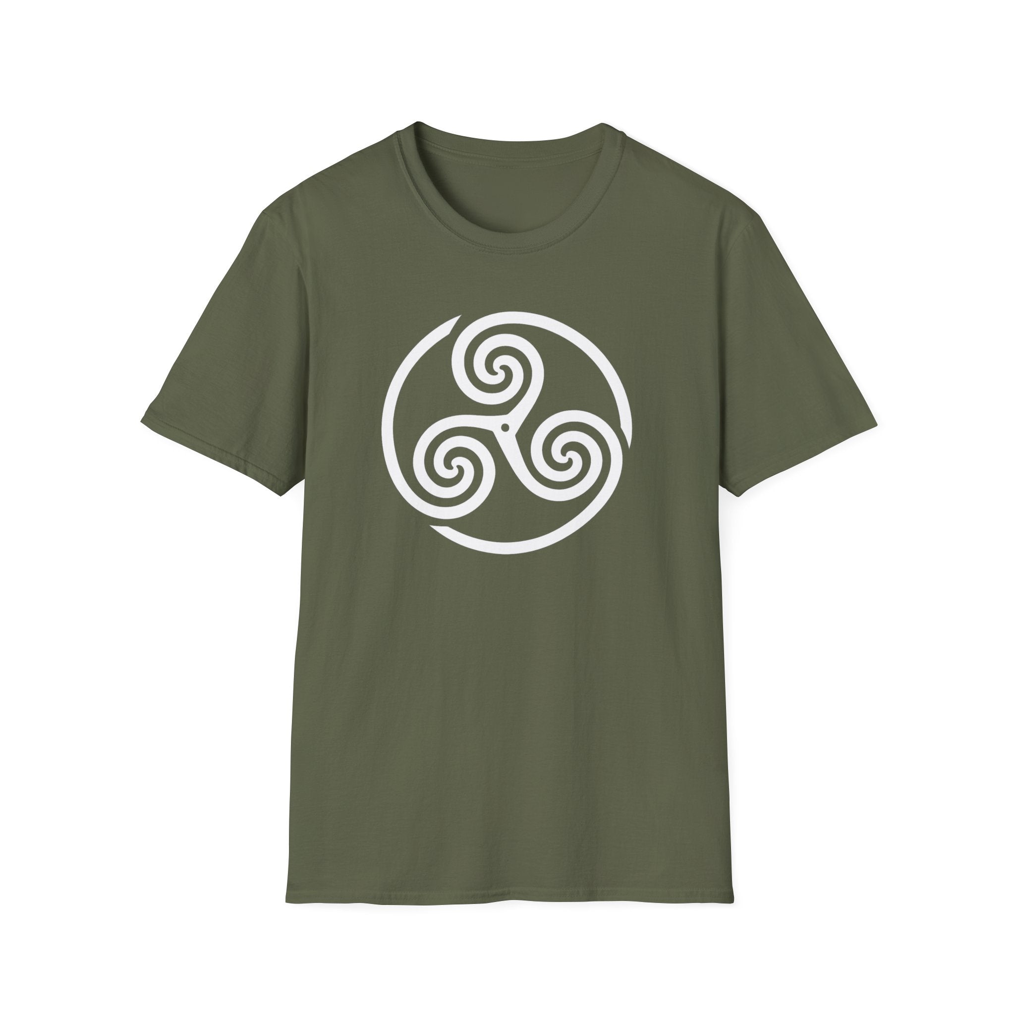 Celtic Spiral Triskele Symbol Alt Design White Unisex Tank Top