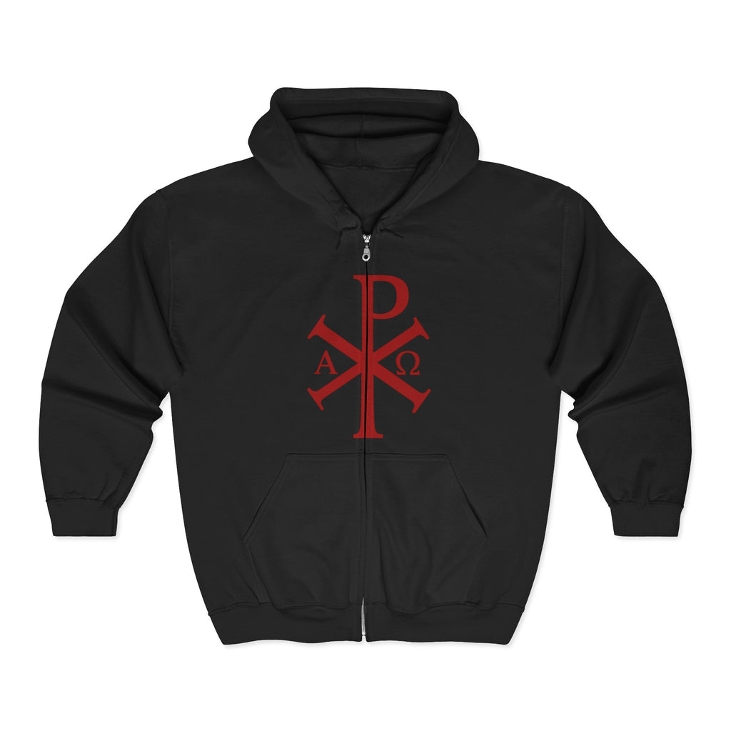 Pi Chi Rho Red Design Graphic Zip Up Hoodie