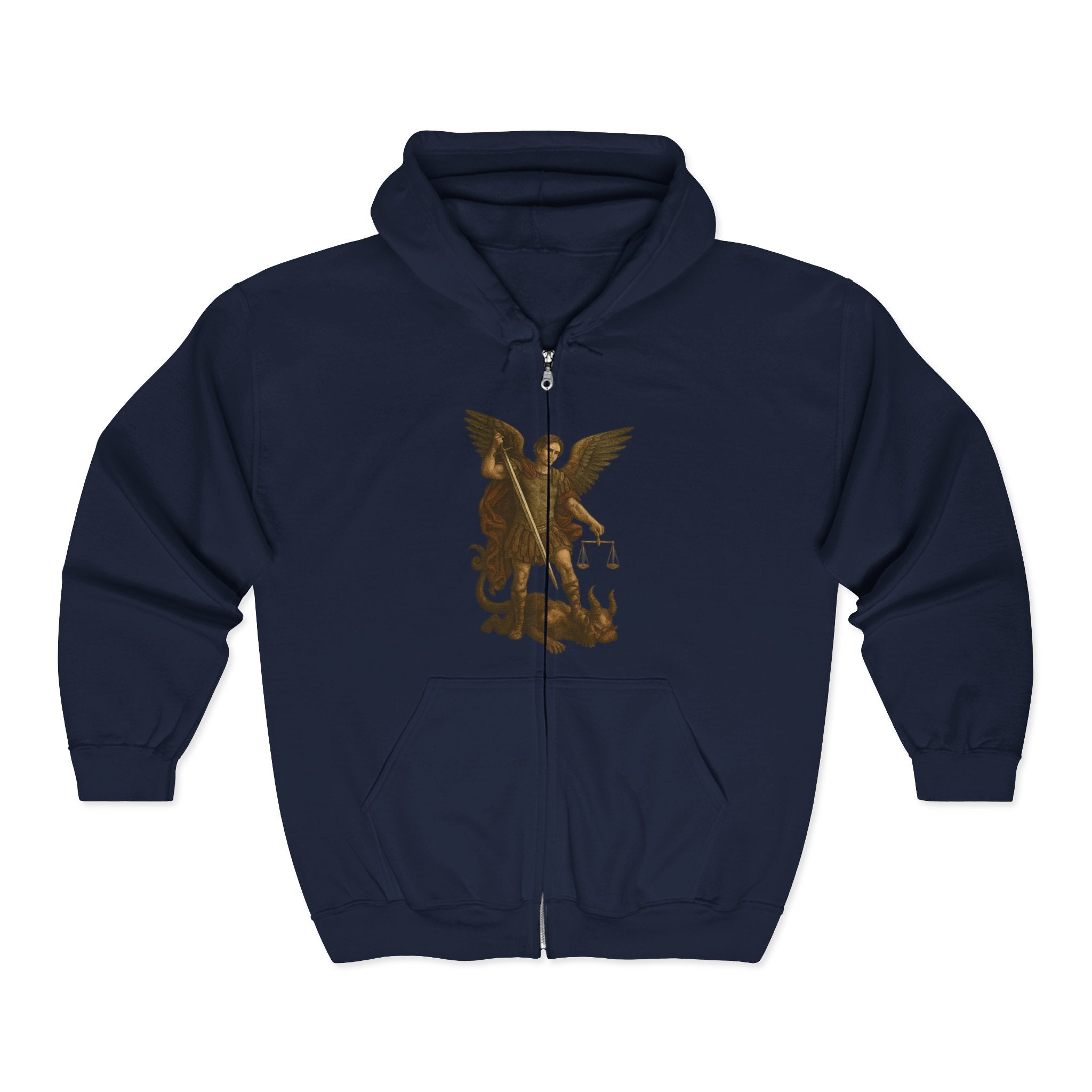 Michael The Arch Angel (Image Only) Full Zip Up Hoodie