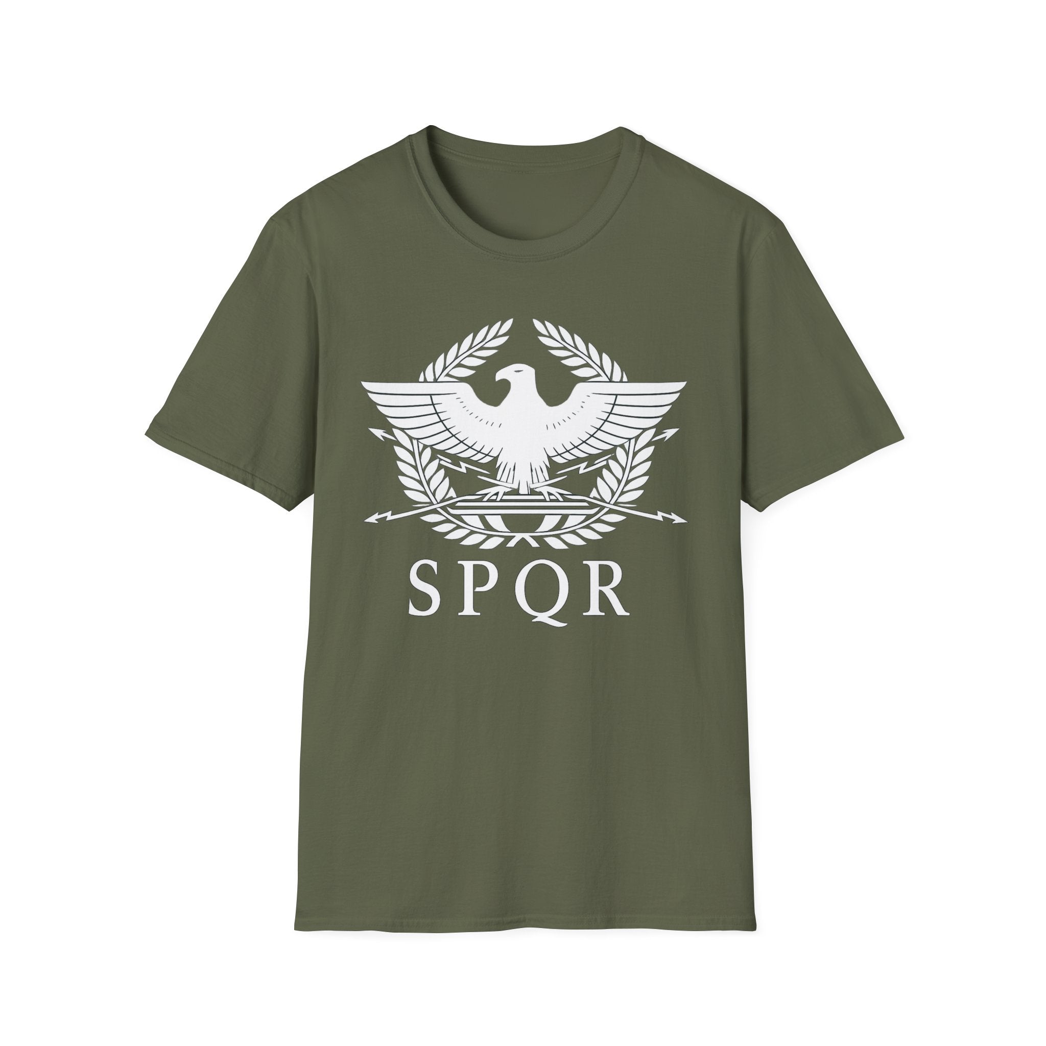 SPQR Roman Eagle White Design Softstyle T-Shirt