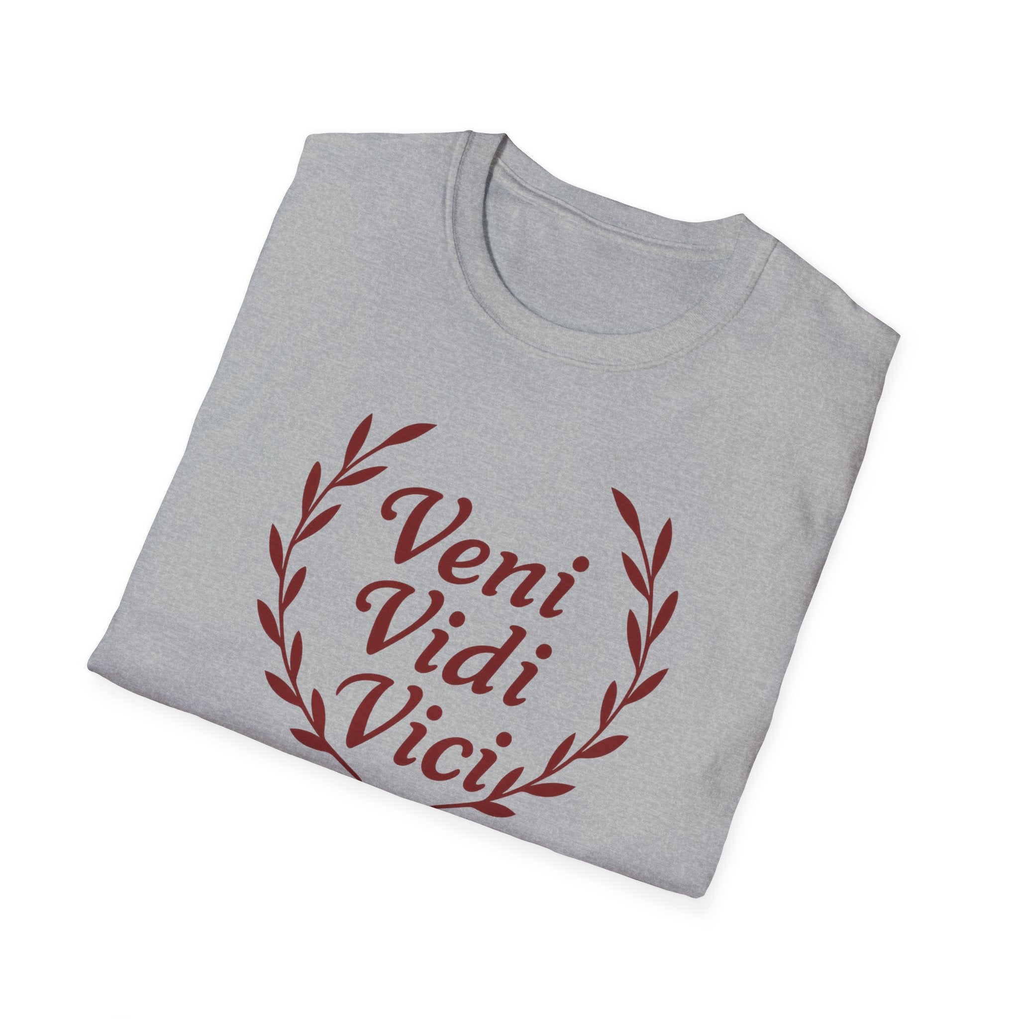 Veni Vidi Vici Red Design Softstyle T-Shirt