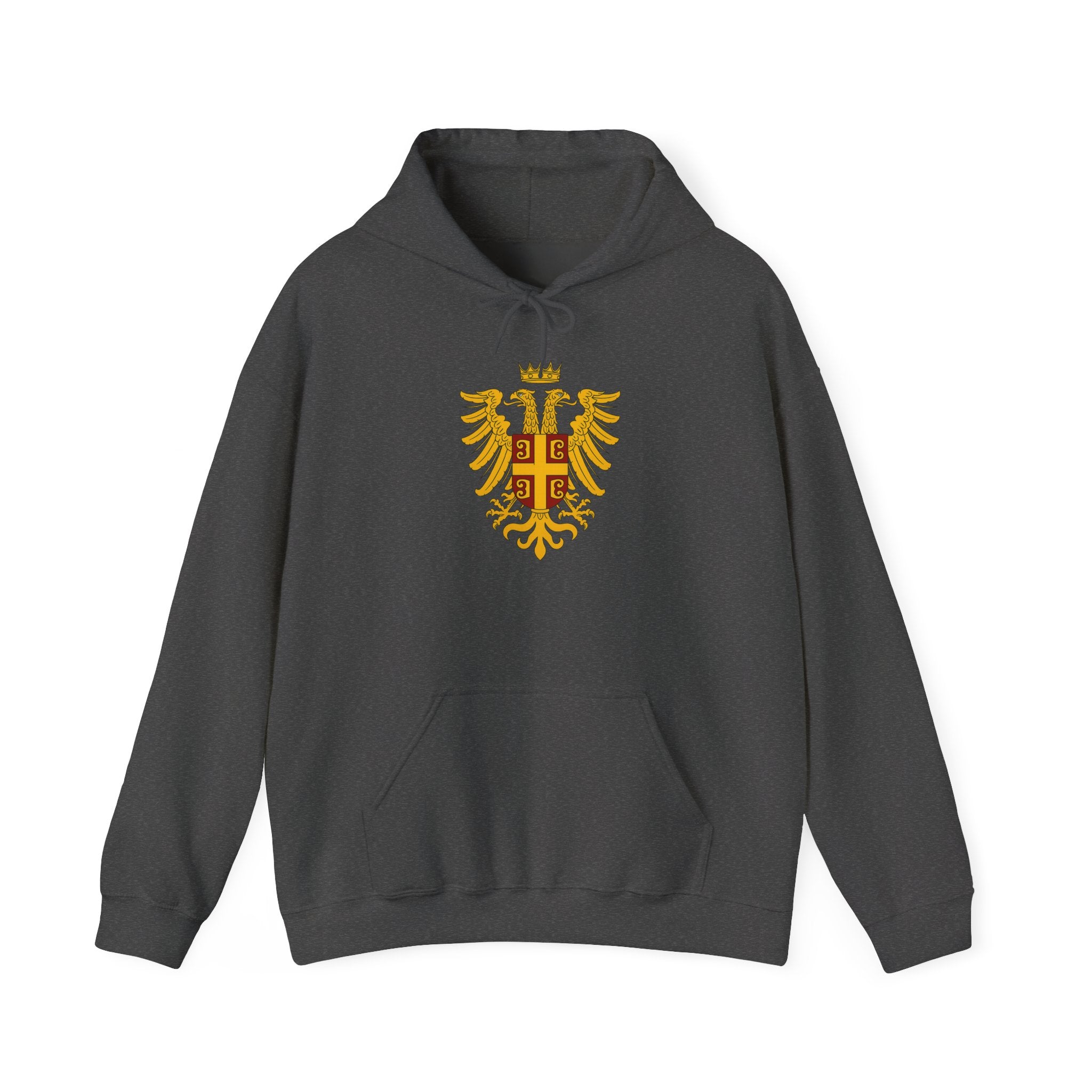 Byzantine Eagle Crest Graphic Pull Over Hoodie Sweatshirt