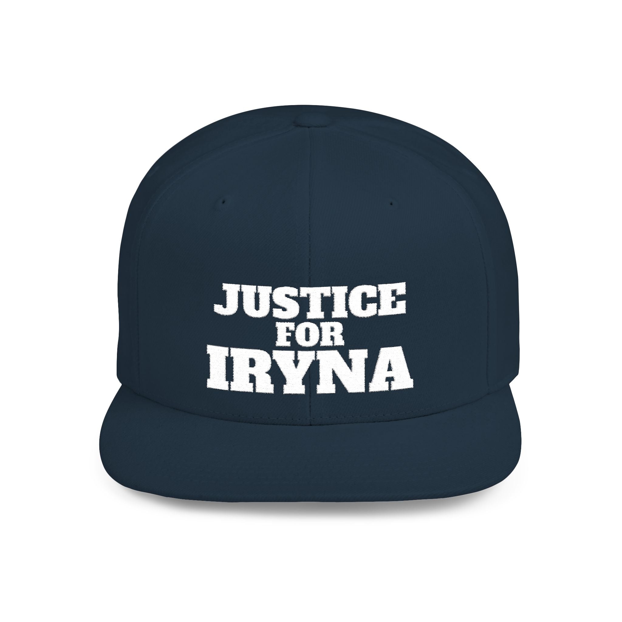 Justice for Iryna Flat Bill Snapback Hat, Statement Cap,