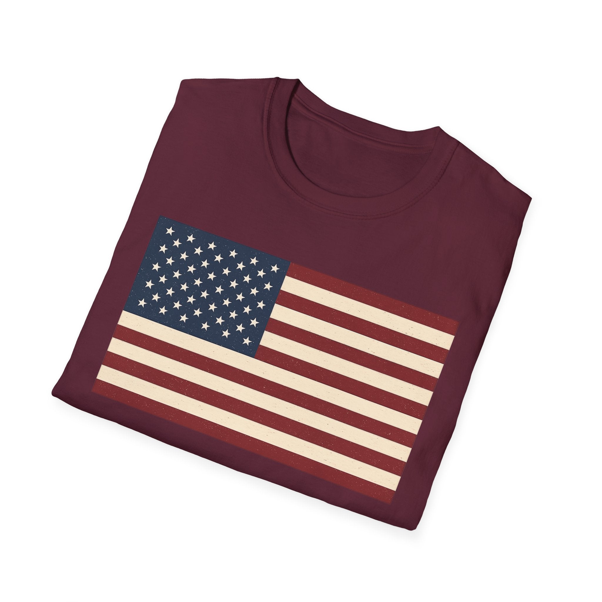 American Flag Softstyle Cotton Shirt T-Shirt