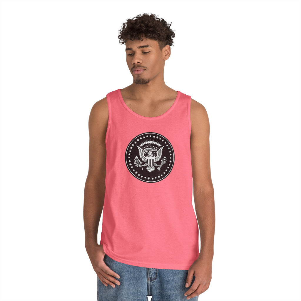American Eagle Presidential Seal Black Design Unisex Heavy Cotton Tank Top