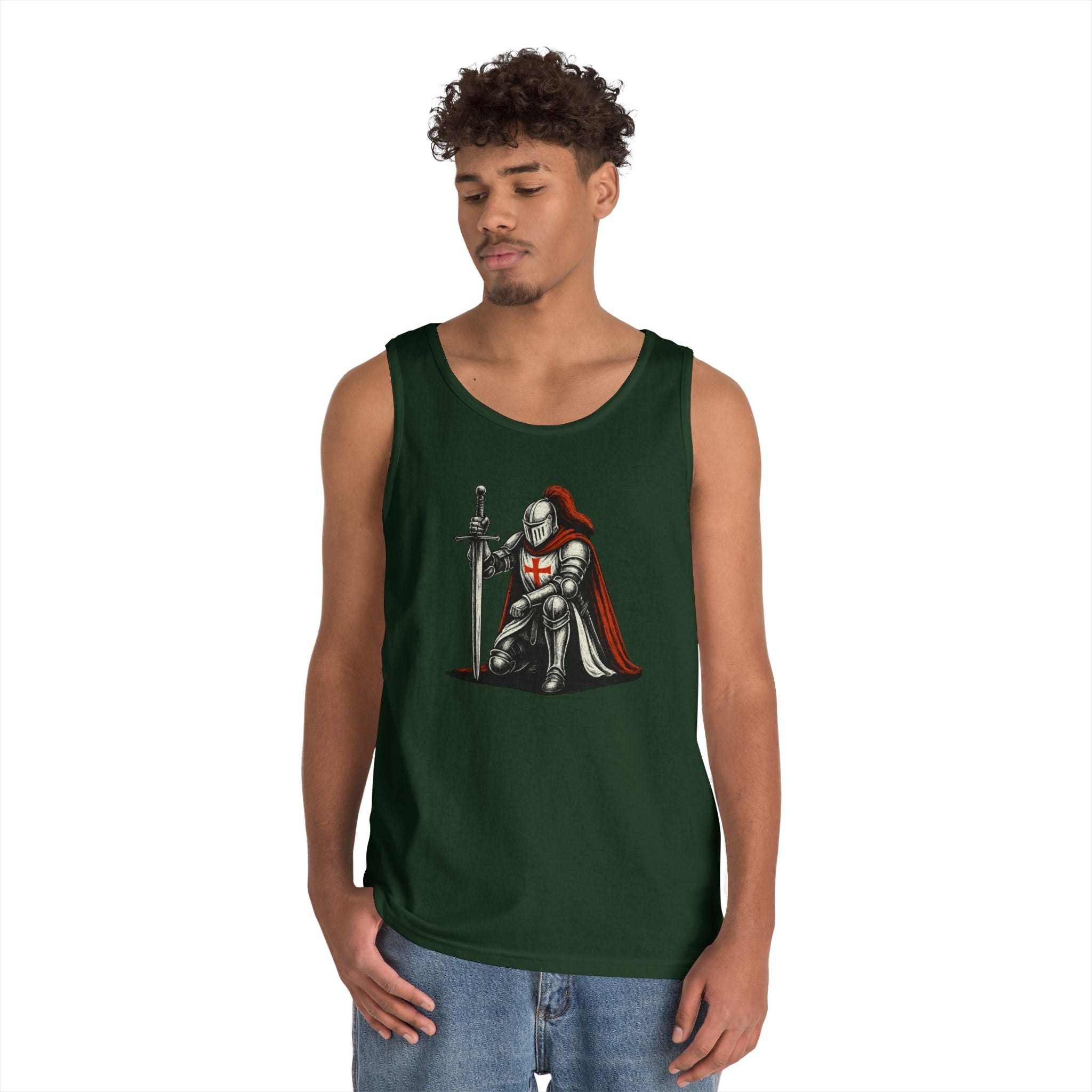 Crusader Knight Unisex Heavy Cotton Tank Top