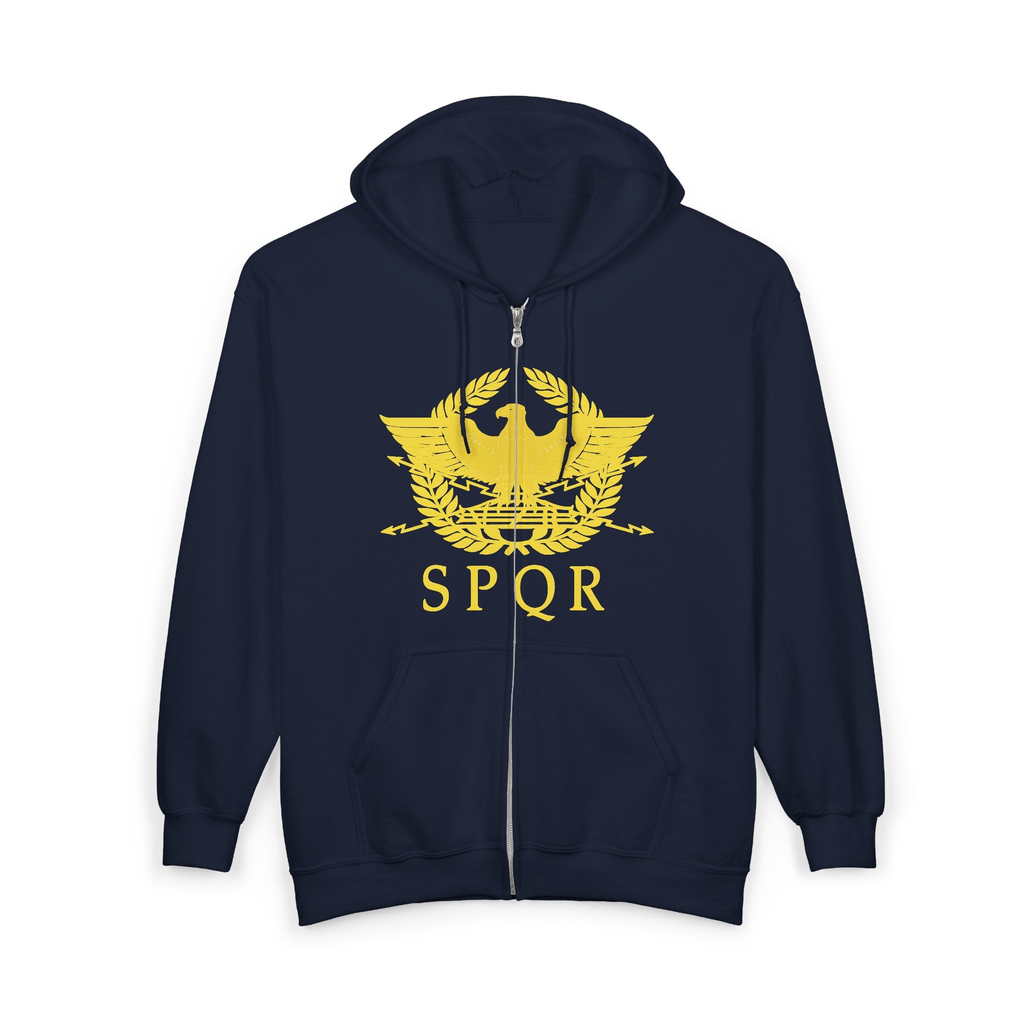 Roman Eagle SPQR Zip Up Hoodie Sweatshirt