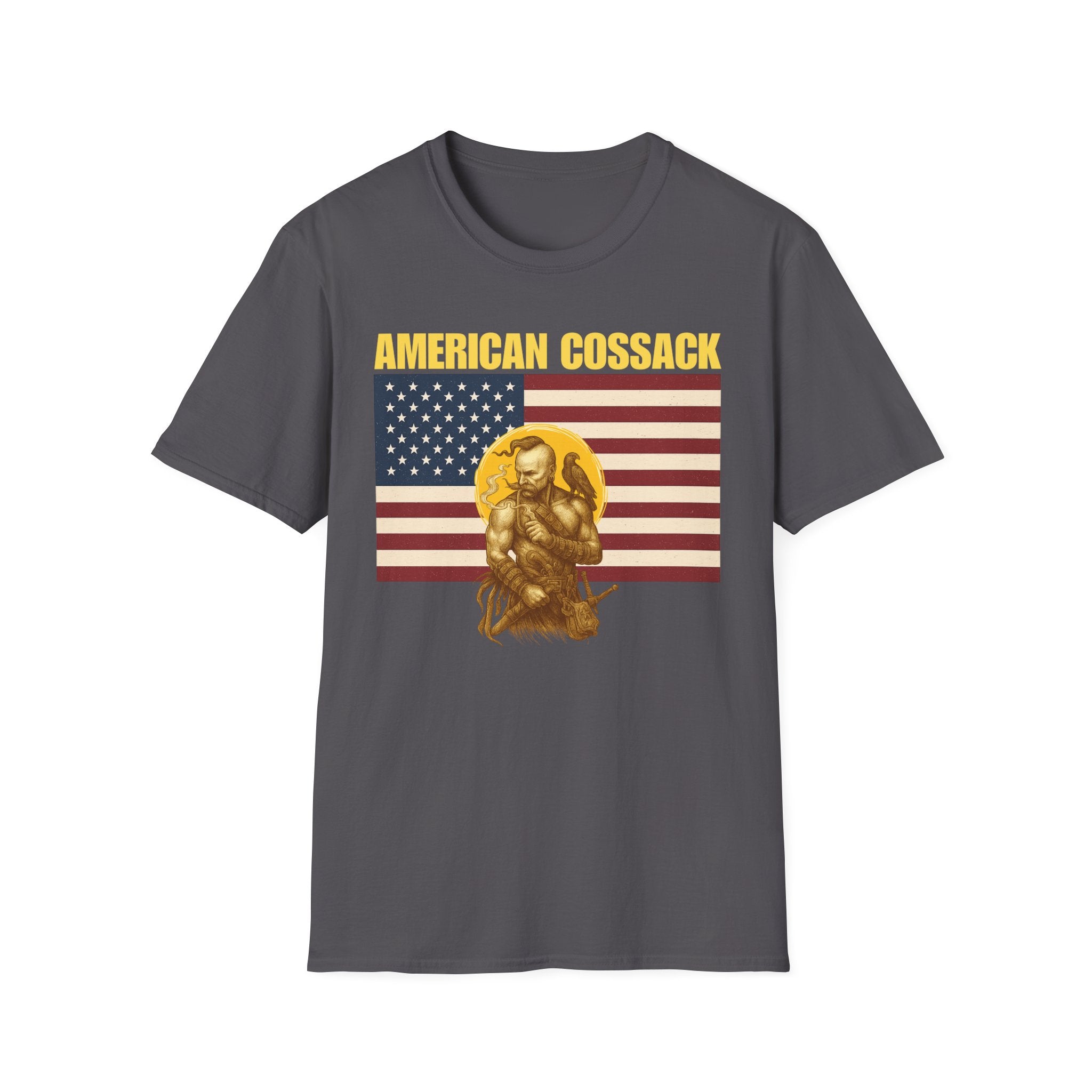 Patriotic American Cossack Alt Design Softstyle T-Shirt