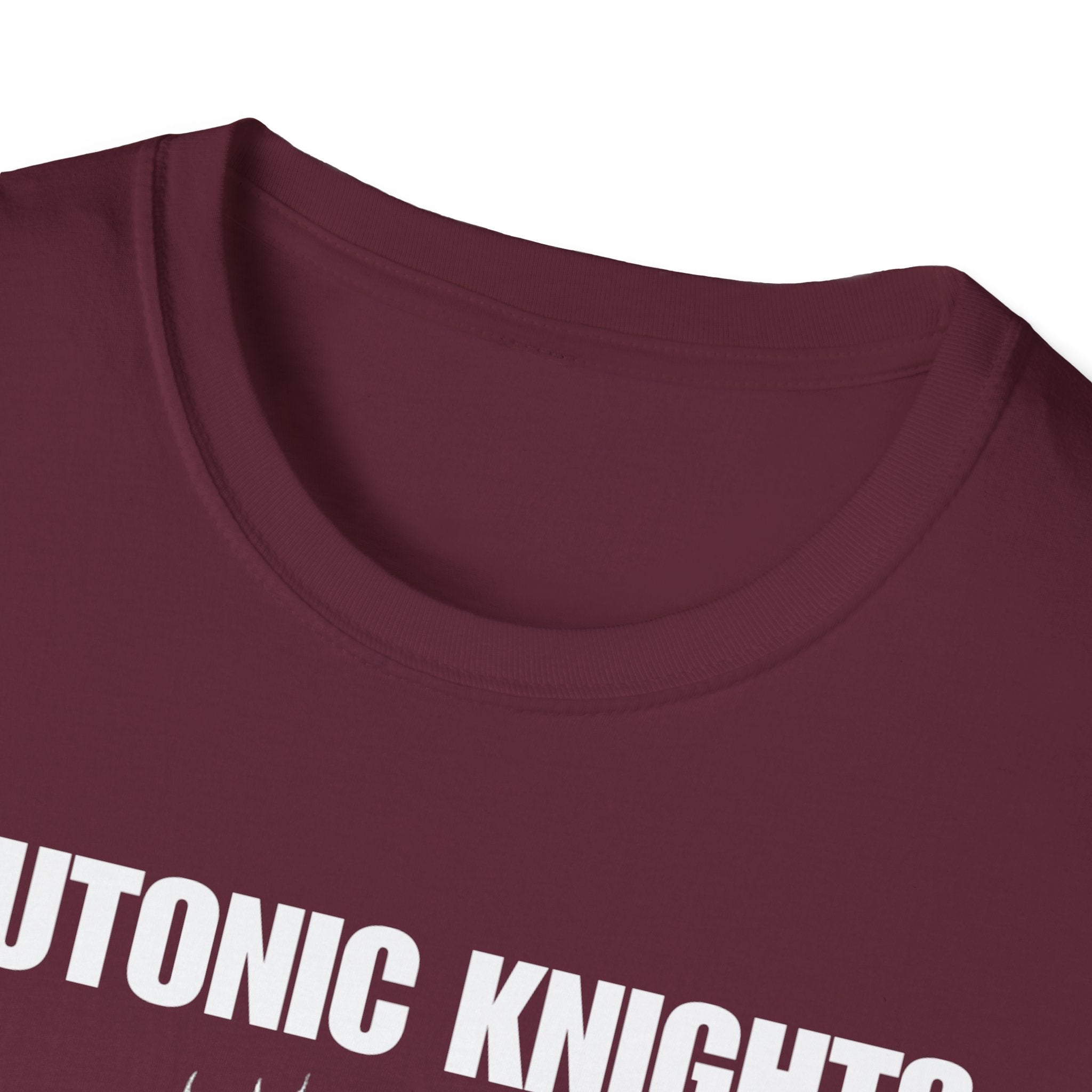Teutonic Knight With Aura and "Teutonic Knights" Text Soft Style Cotton Shirt T-Shirt