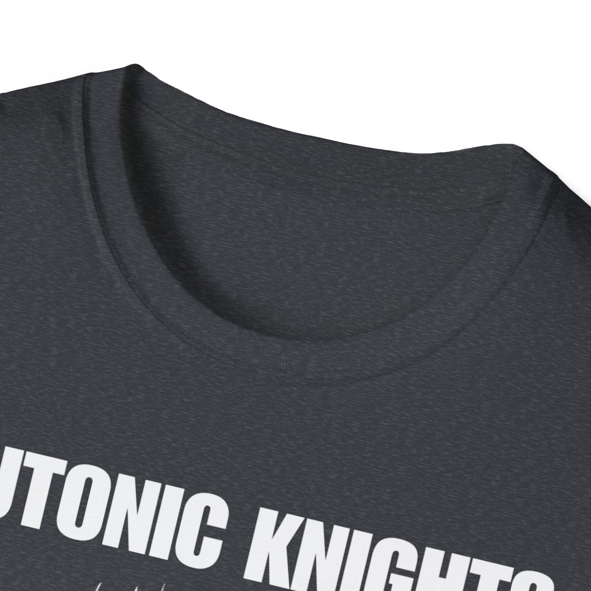 Teutonic Knights Front and Back White Teutonic Cross Graphic Softstyle Cotton Shirt T-Shirt