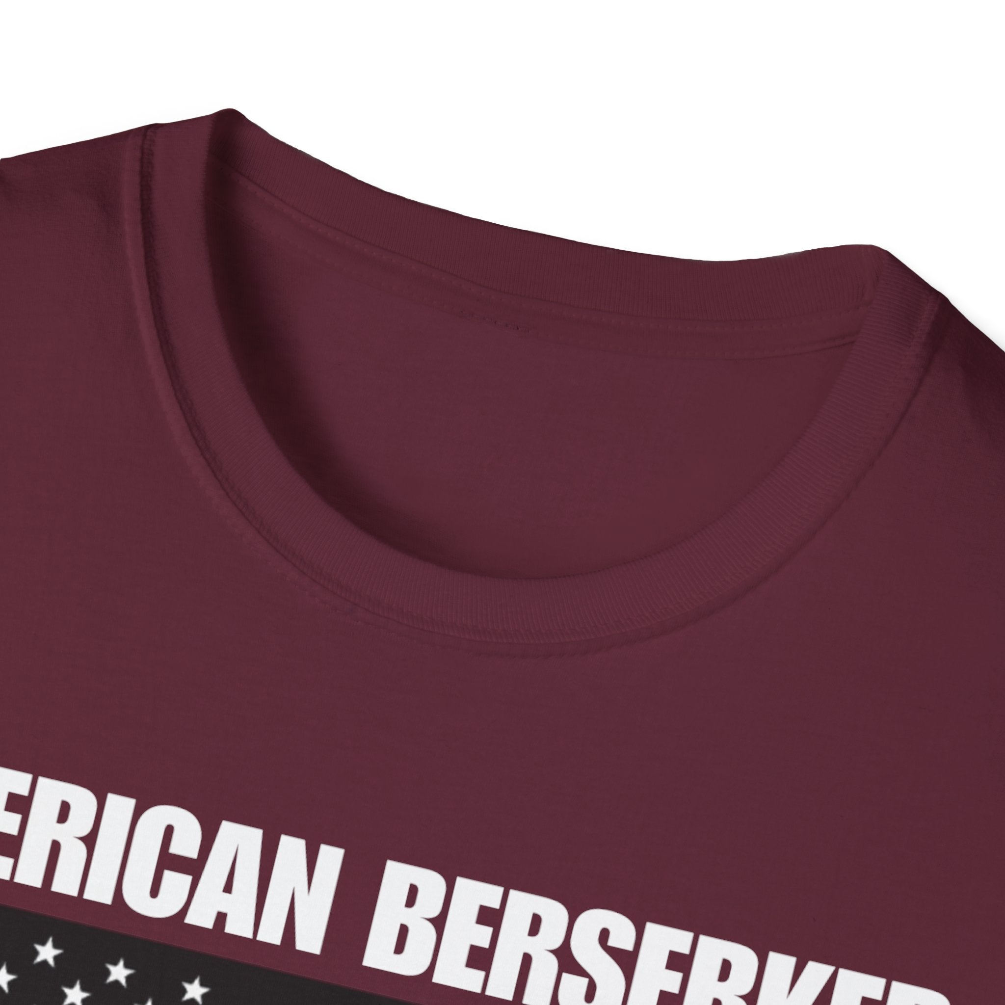Bold American Berserker Black and White Softstyle T-Shirt
