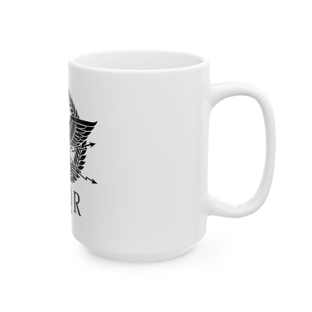 SPQR Black Roman Eagle Design Ceramic Mug