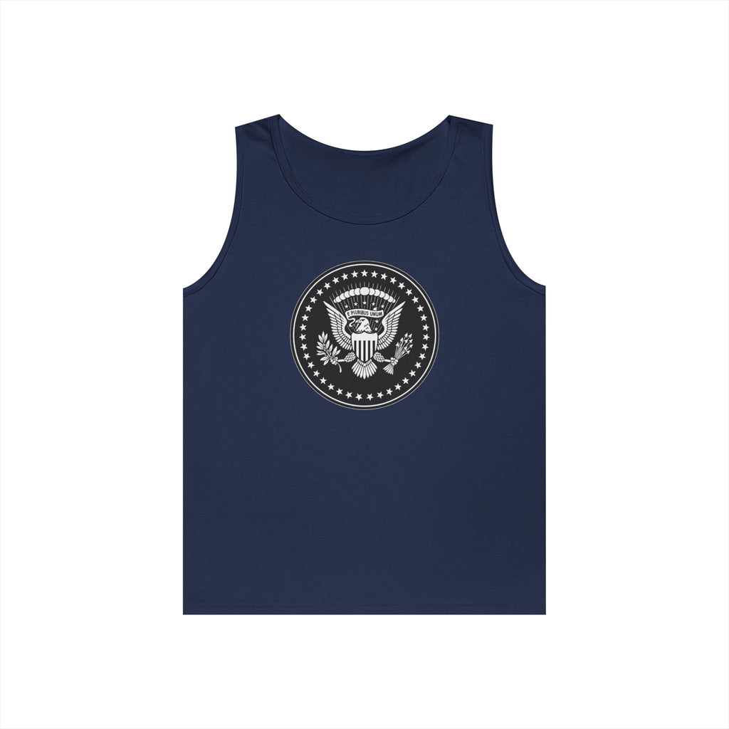 American Eagle Presidential Seal Black Design Unisex Heavy Cotton Tank Top