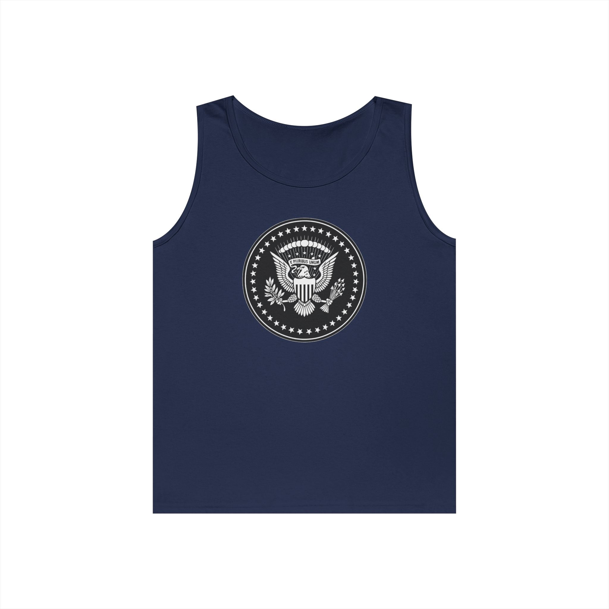 American Eagle Presidential Seal Black Design Unisex Heavy Cotton Tank Top