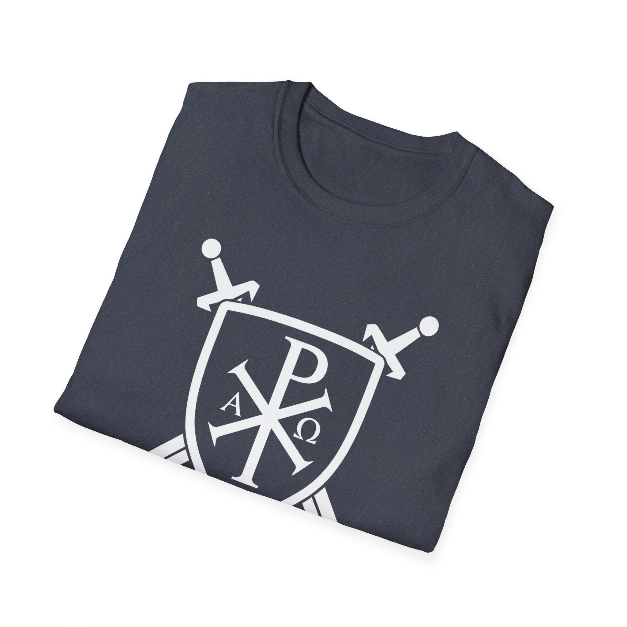 Unique Pi Chi Rho Crest Shield White Design Softstyle T-Shirt