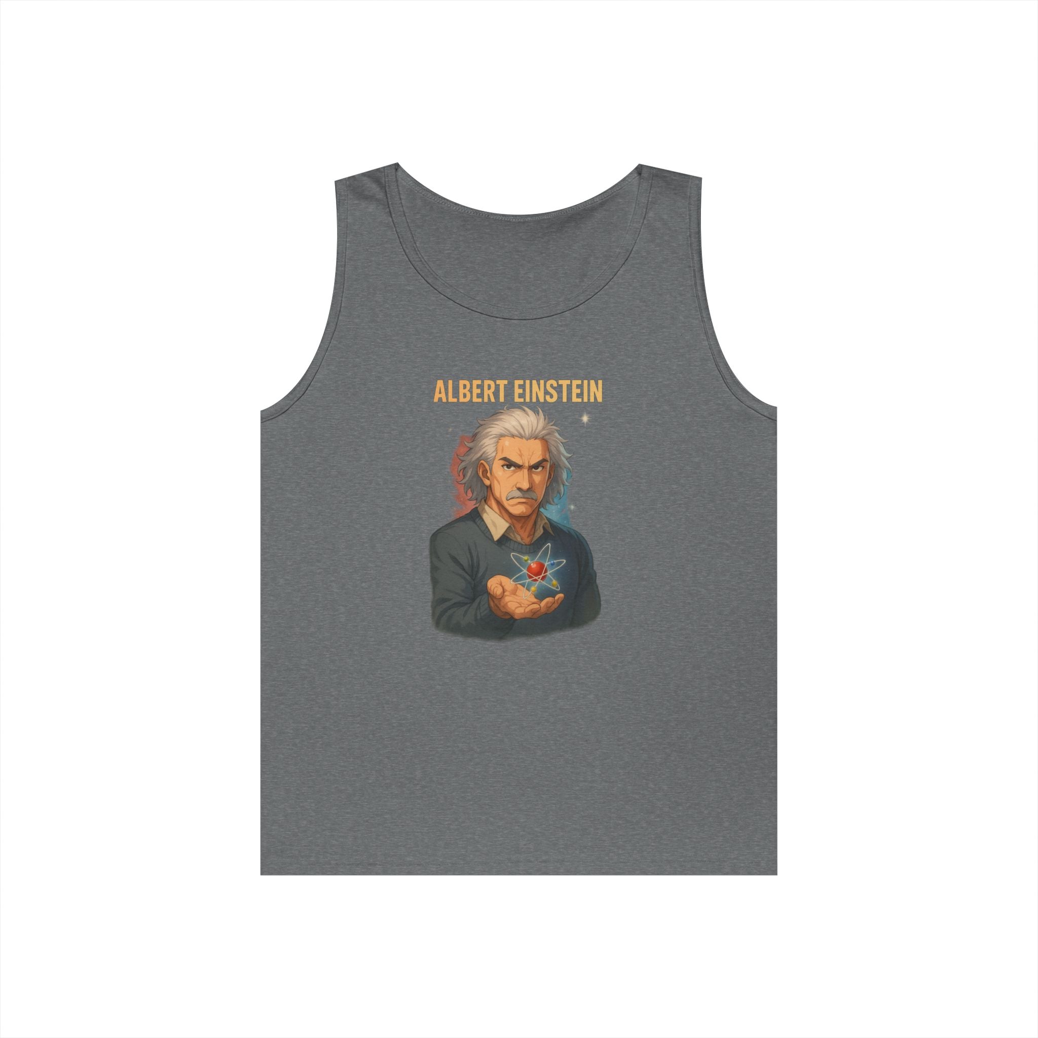 Albert Einstein Graphic Tank Top, Science Lover Gift, Unisex Cotton Top