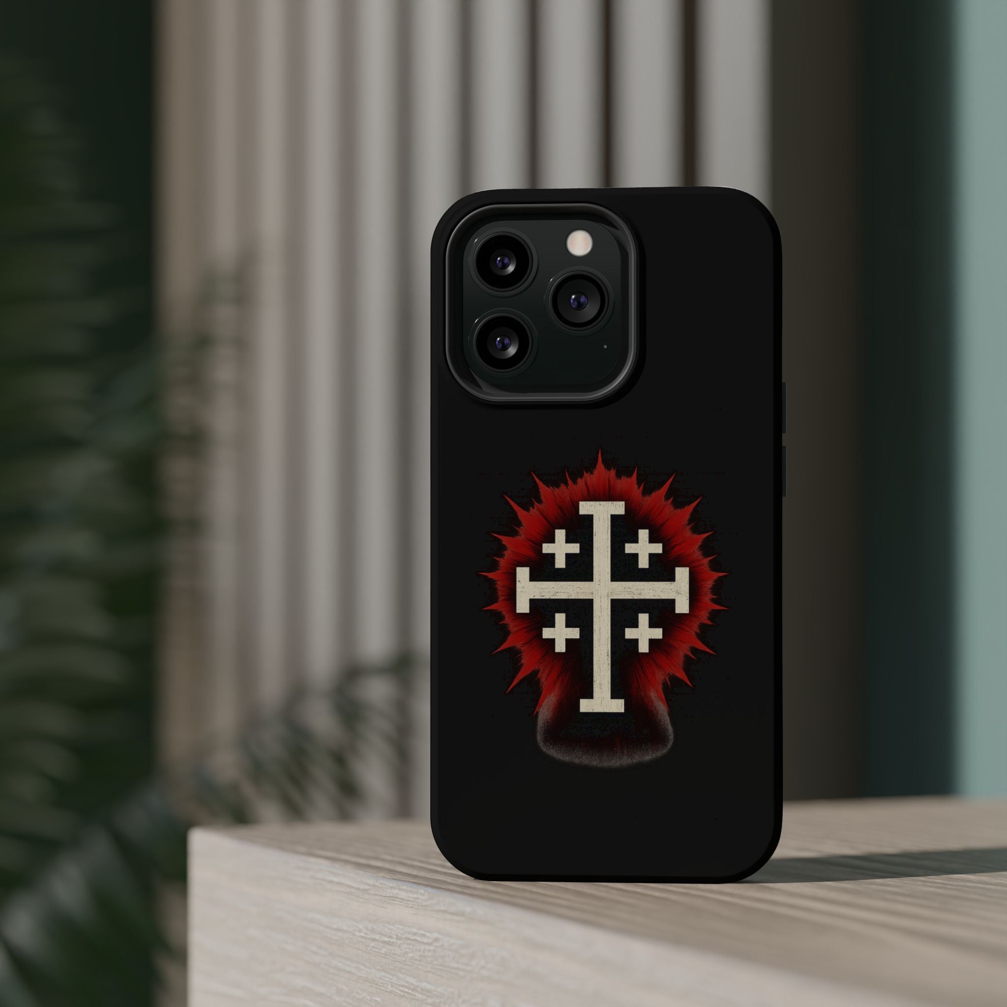 Cross Graphic Impact-Resistant Magnetic Phone Case